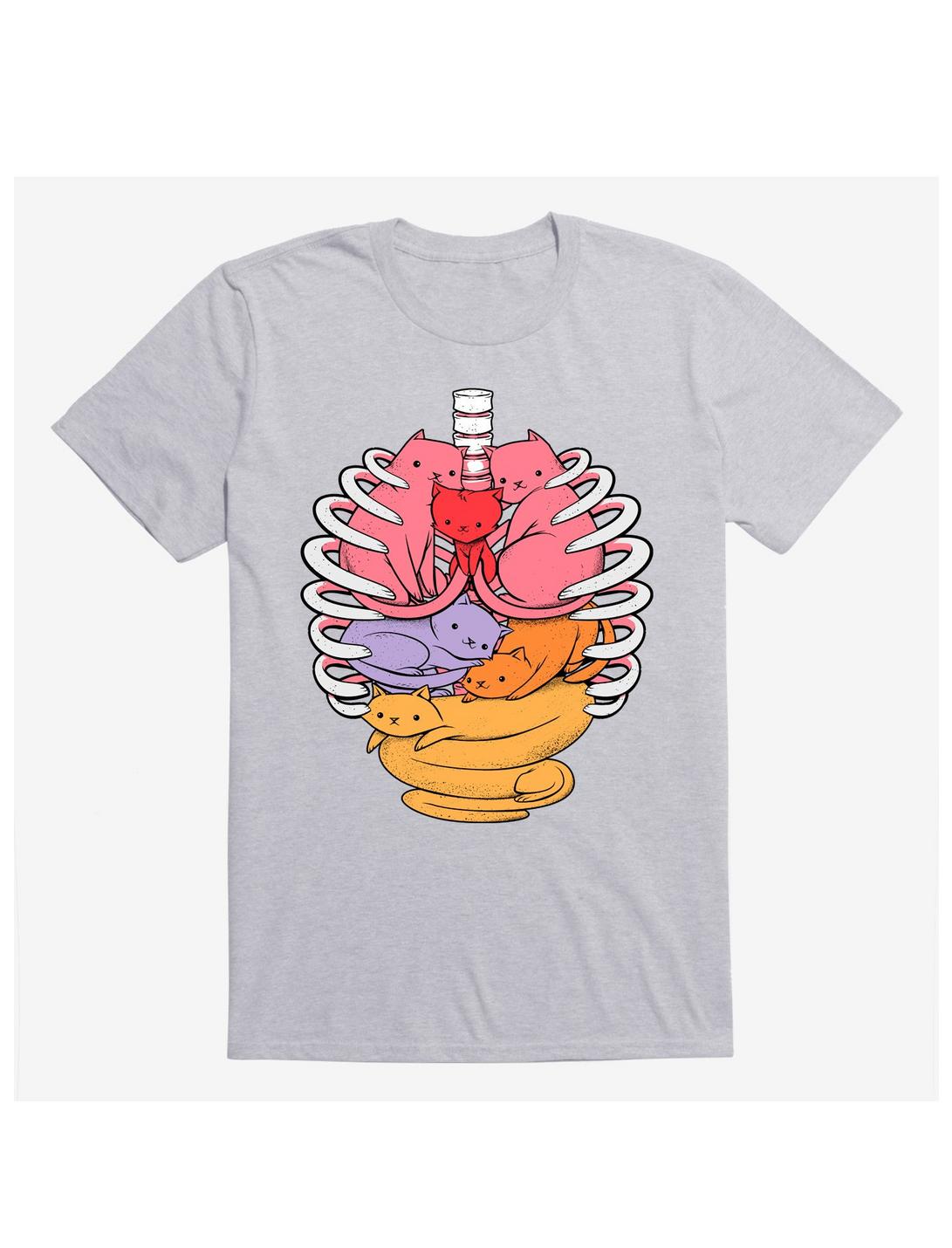 T-shirt Gris Sport Anatomie Chat Anatomicat