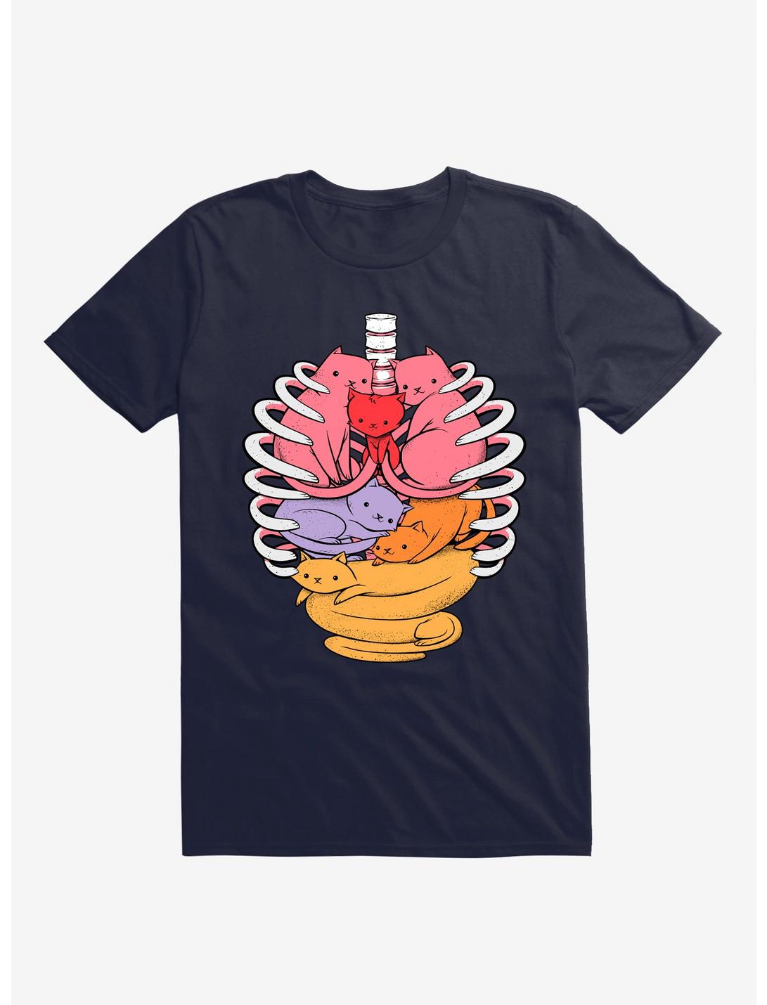 Anatomicat Anatomy Cat Navy Blue T-Shirt