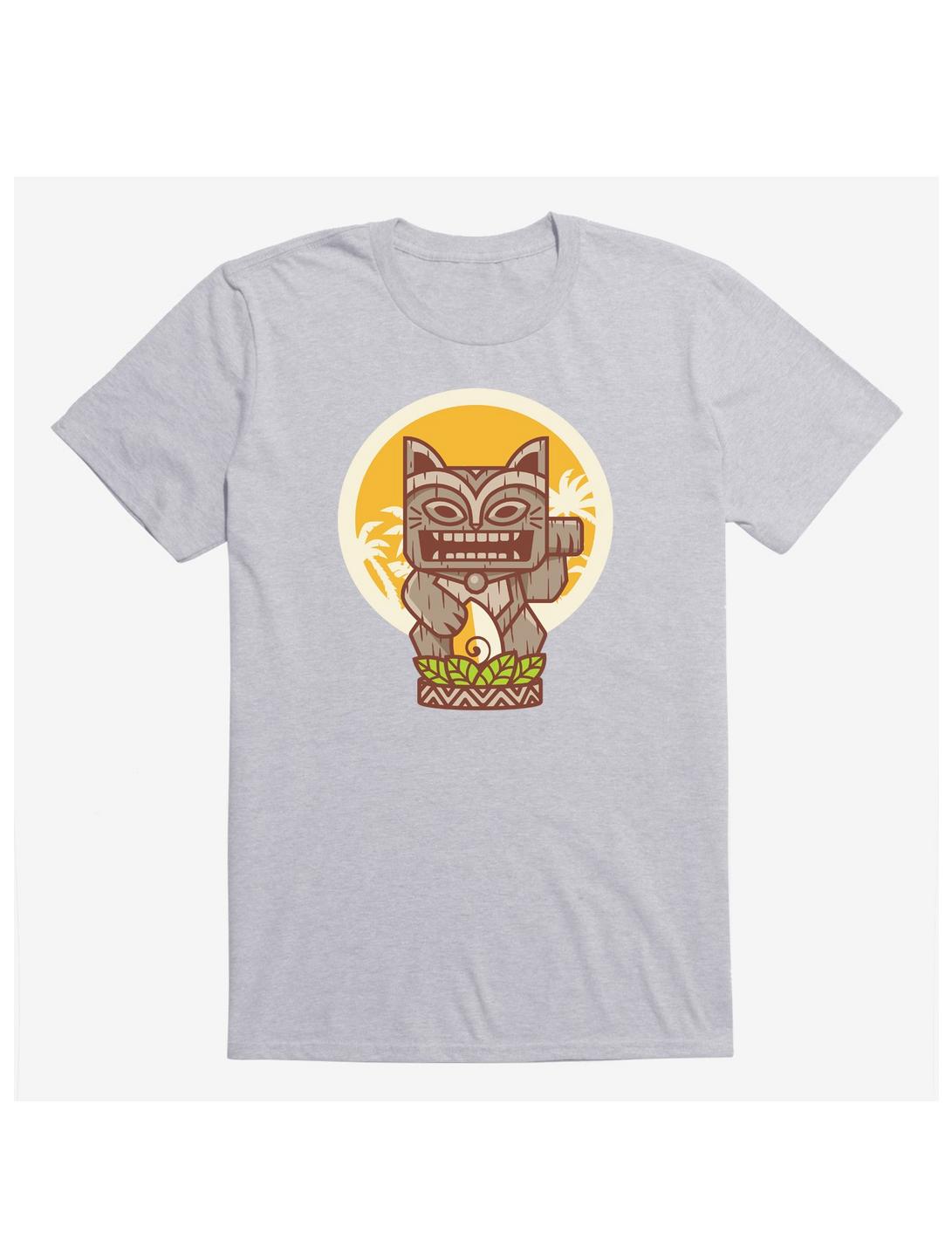 Kitty Tiki Wooden Cat Sport Grey T-Shirt
