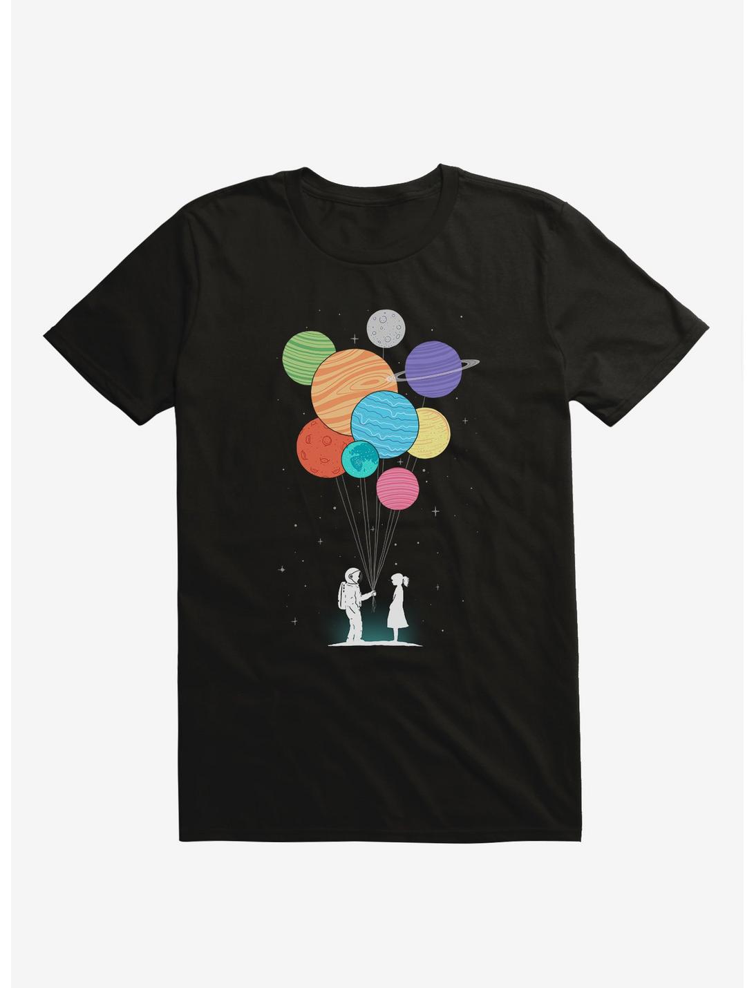 You Are My Universe Astronaut & Planets Black T-Shirt
