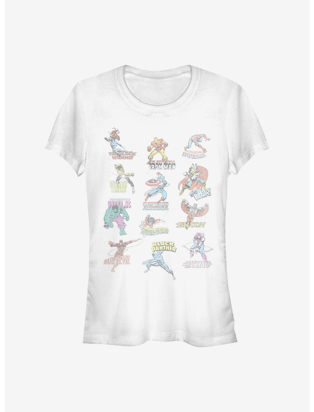 Marvel Avengers Character Chart Girls T-Shirt