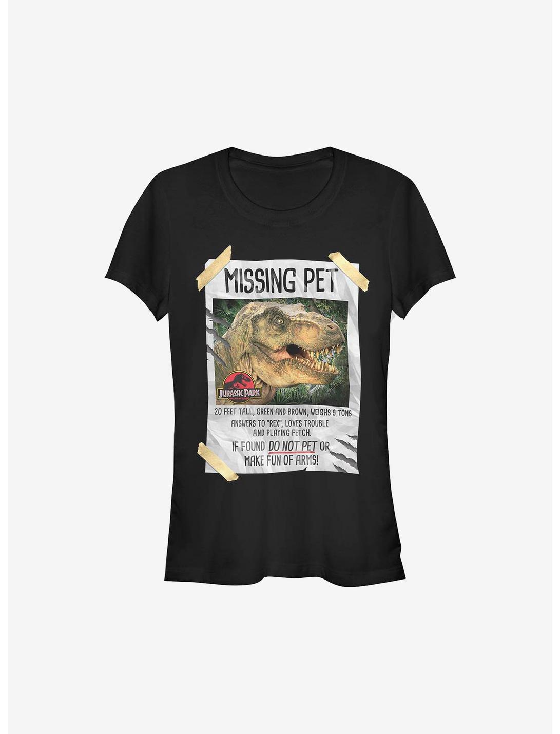 Jurassic Park Missing Pet Girls T-Shirt