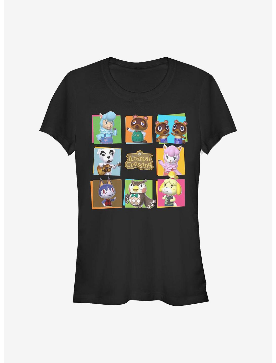 Nintendo Animal Crossing 8 Character Paste Up Girls T-Shirt