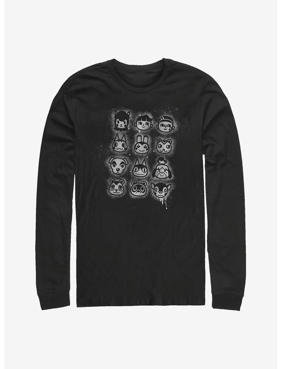T-shirt à manches longues Nintendo Animal Crossing - Pochoir villageois