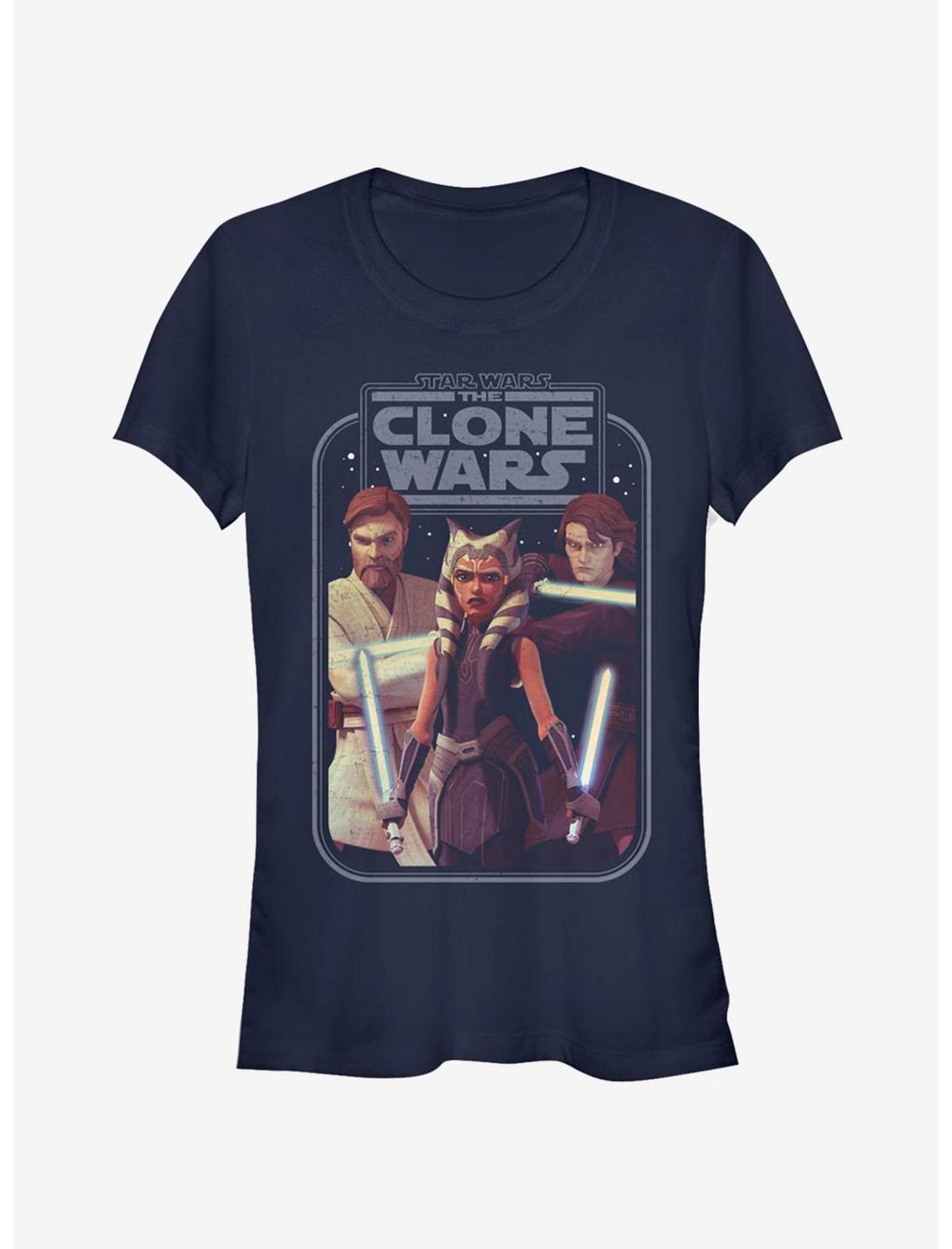 Star Wars The Clone Wars Hero Group Shot Girls T-Shirt