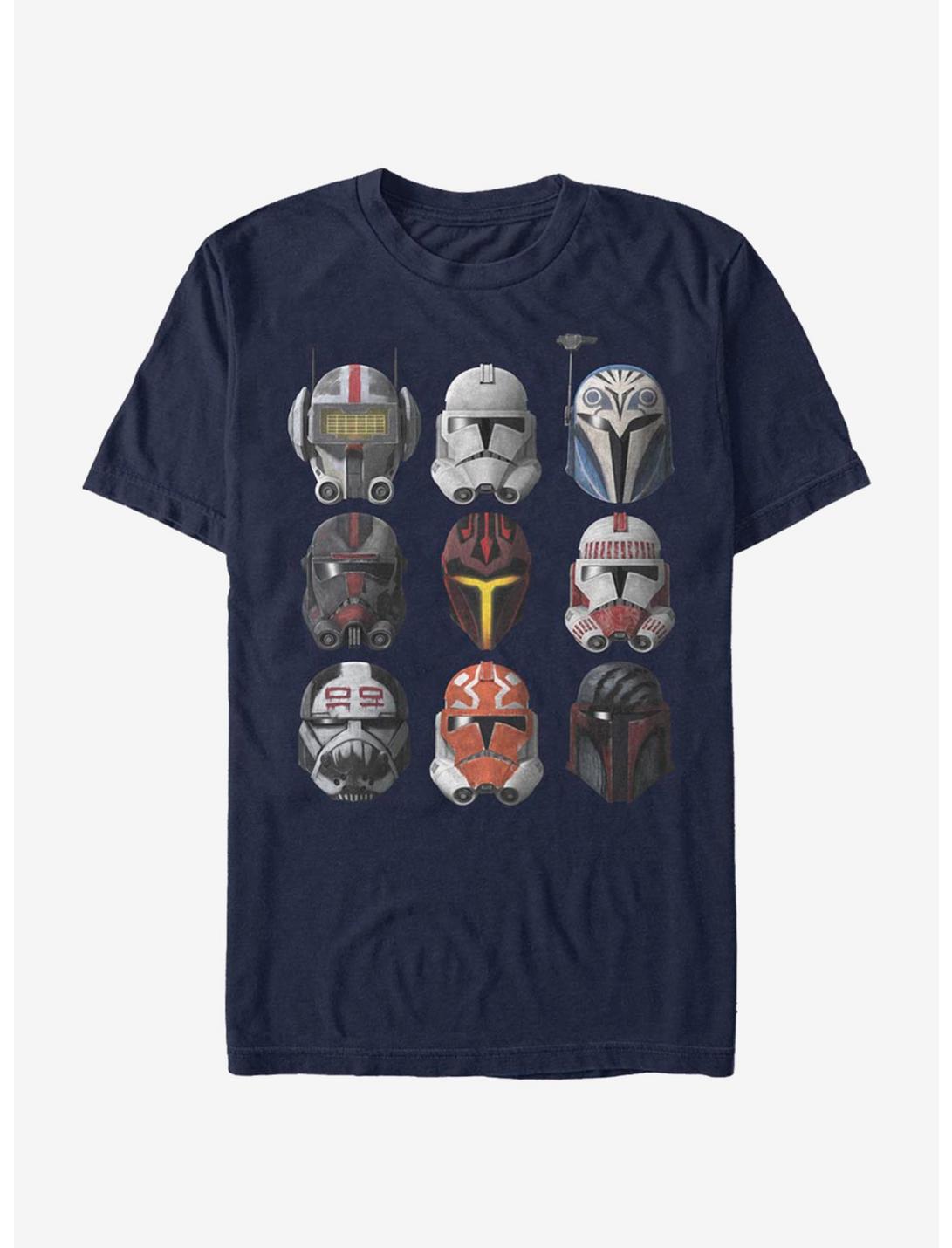 Star Wars The Clone Wars Clone Helmets T-Shirt