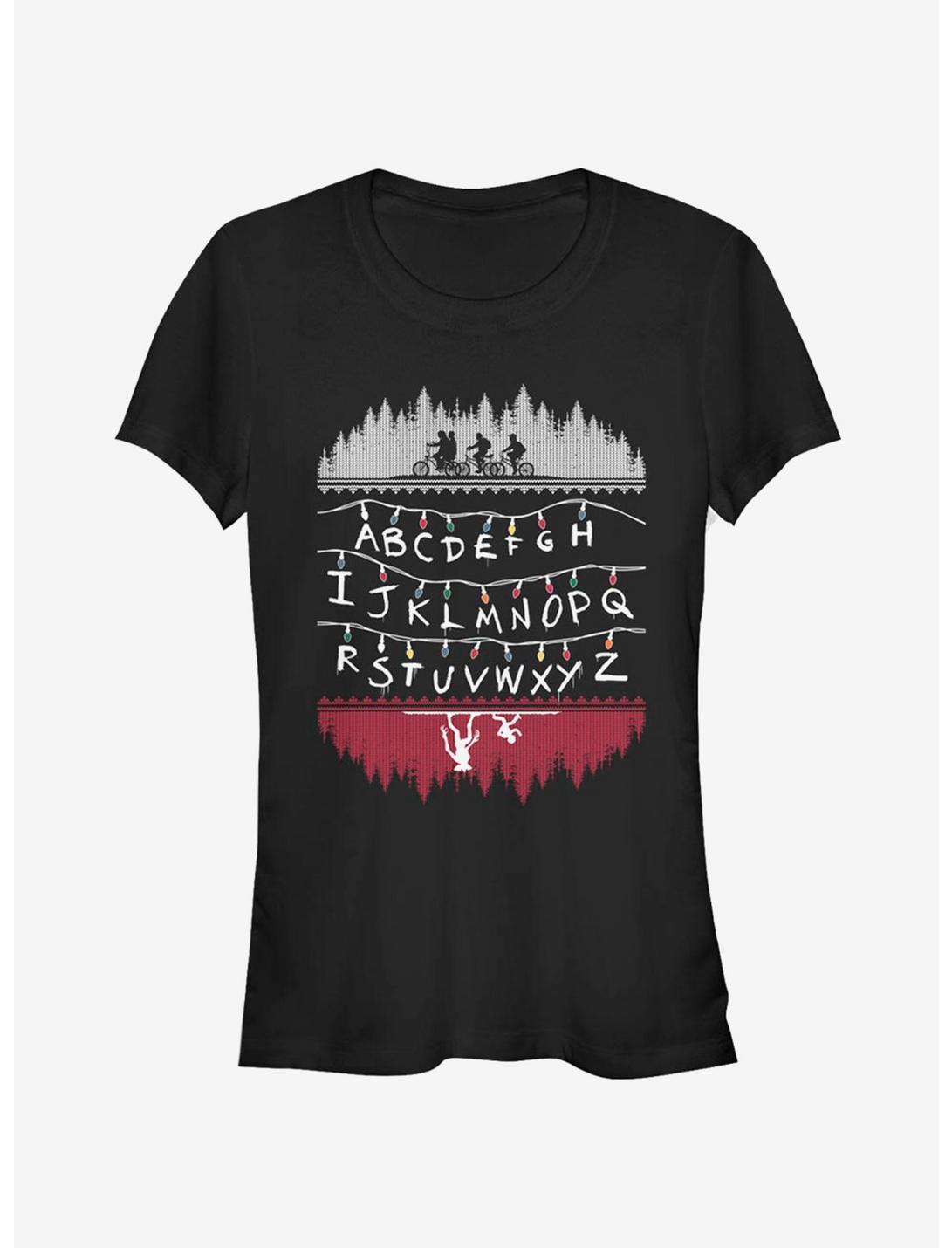 Stranger Things Alphabet Lights Girls T-Shirt