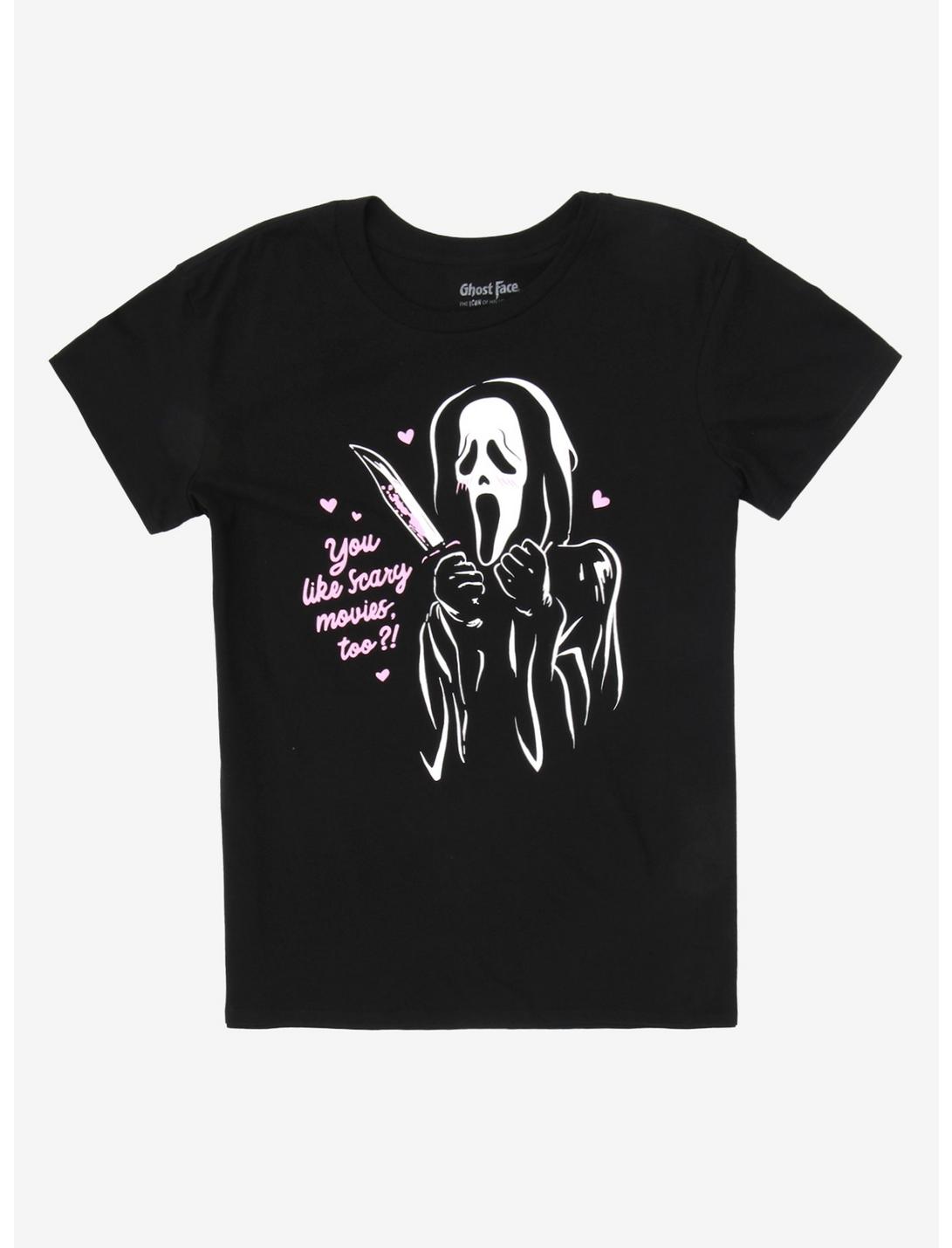 Ghost Face You Like Scary Movies Too? Boyfriend Fit Girls T-Shirt