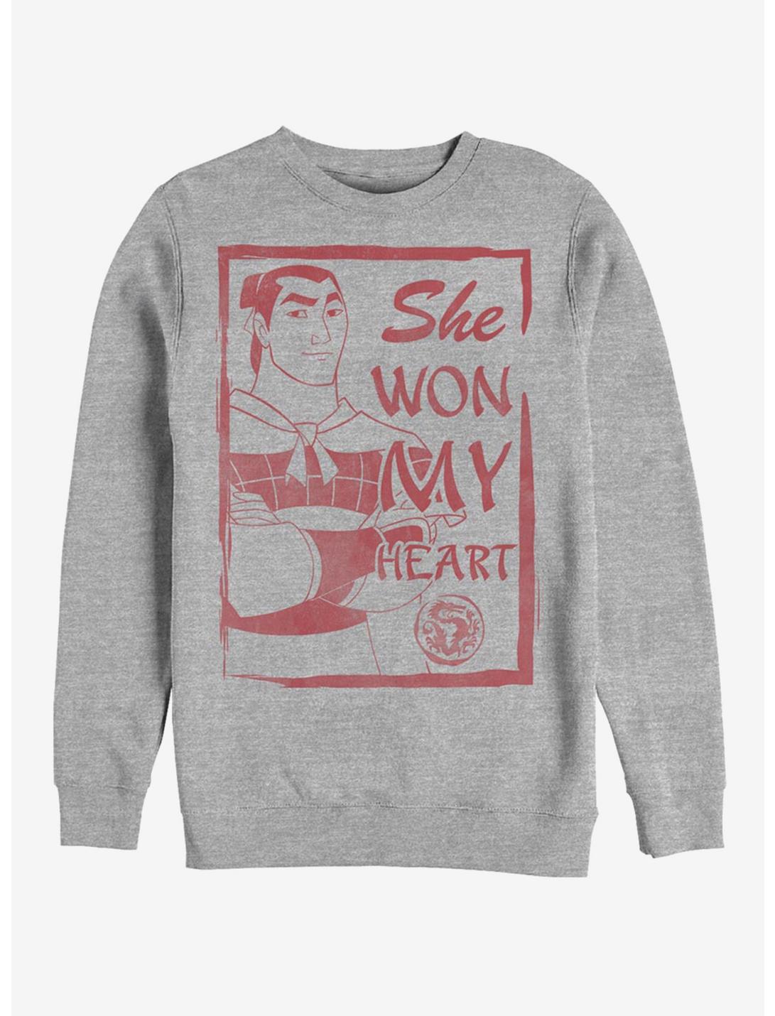 Disney Mulan Li Shang She Won My Heart Crew Sweatshirt