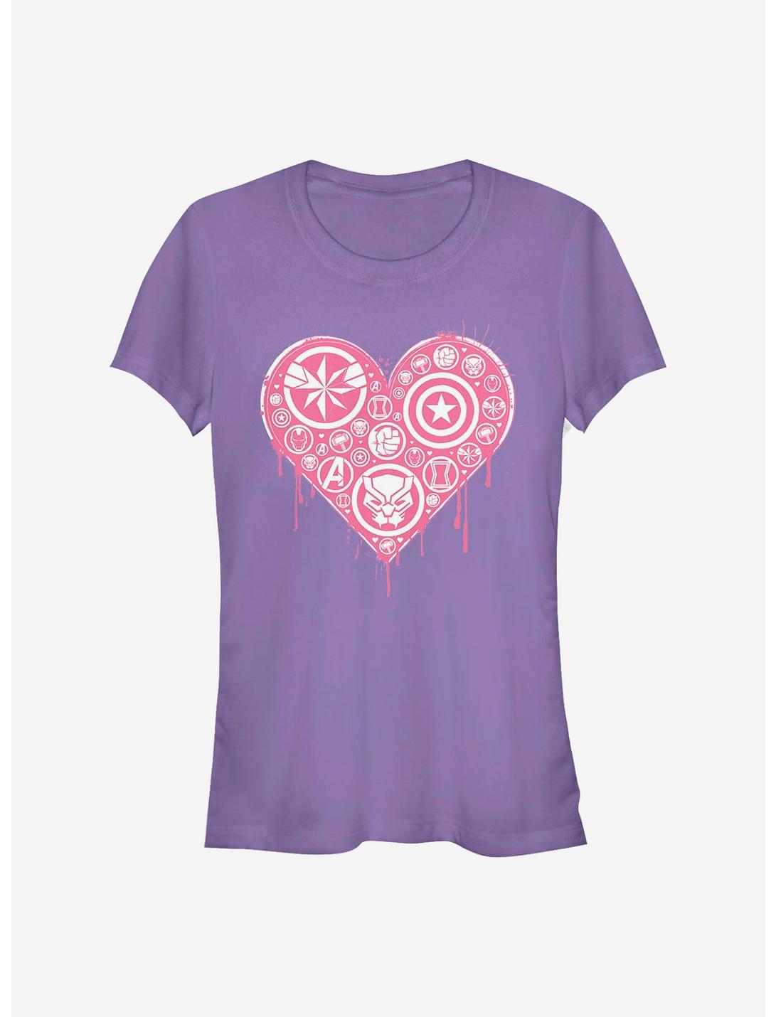 Marvel Avengers Heart Emblems Girls T-Shirt