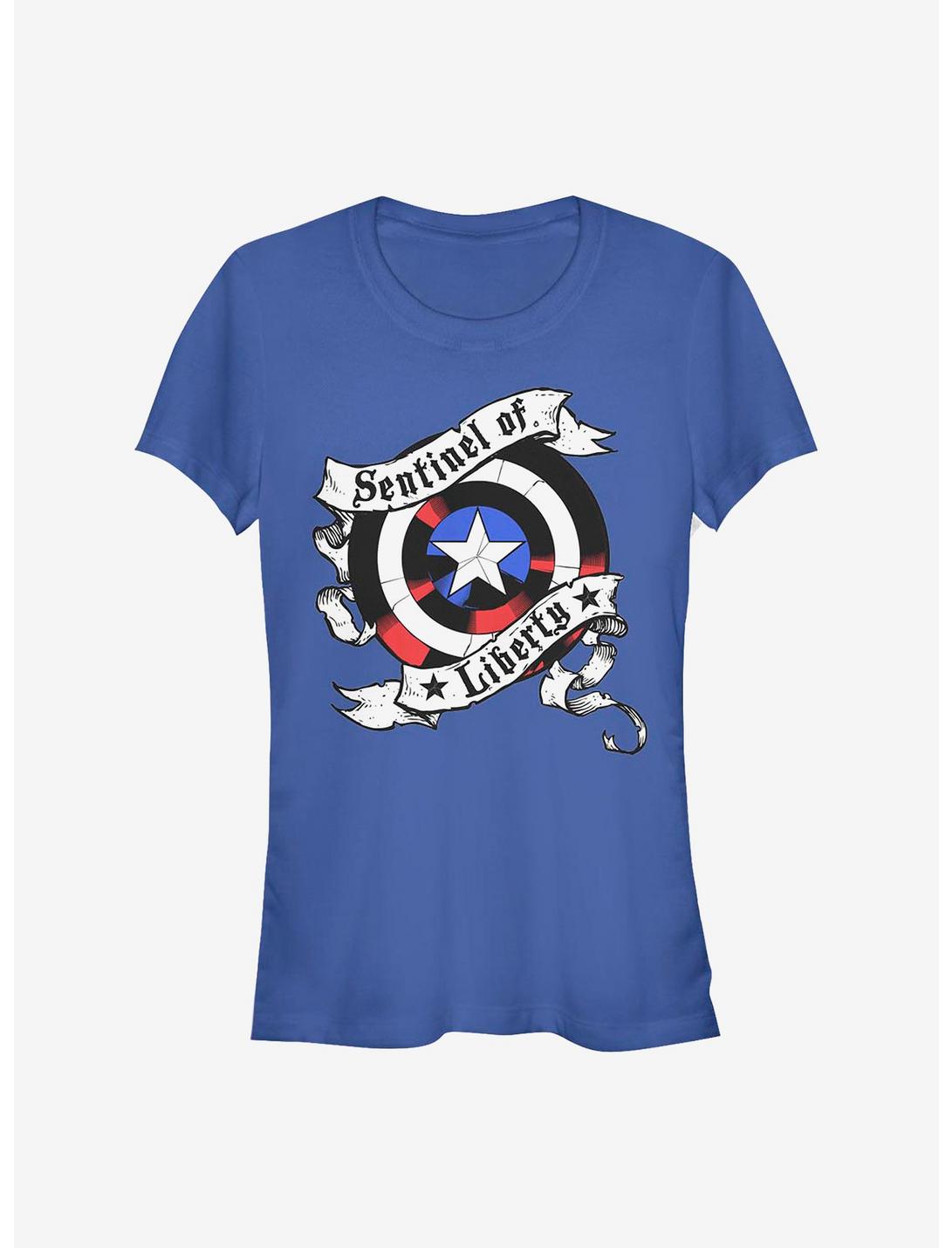 T-shirt Fille Marvel Captain America Bouclier de Sentinelle