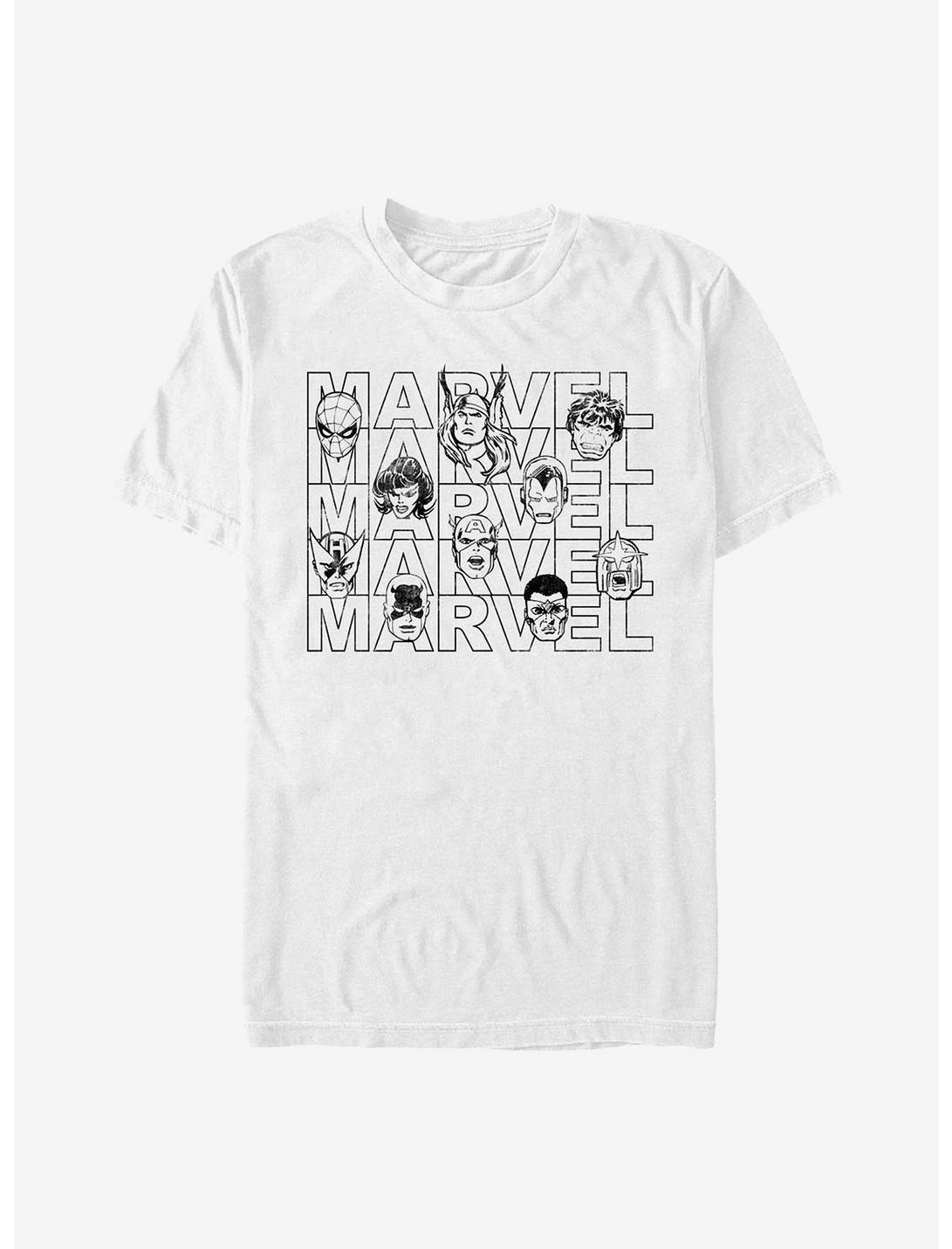 T-Shirt Marvel Avengers Visages