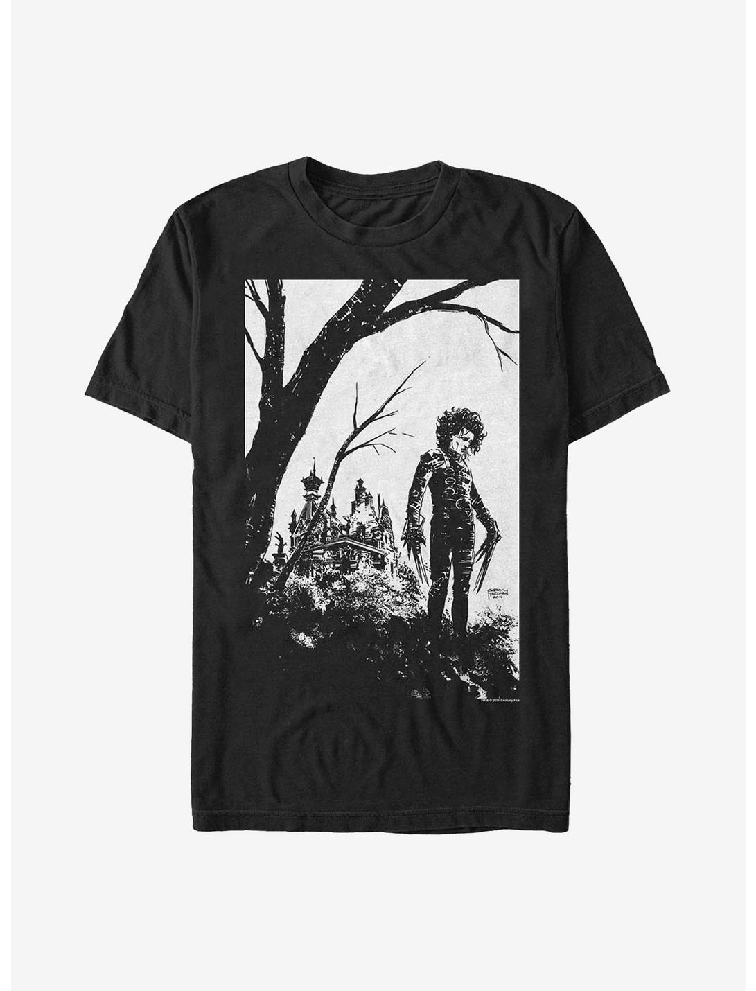 T-shirt Edward Scissorhands Couverture Noir et Blanc Exclusivité Hot Topic