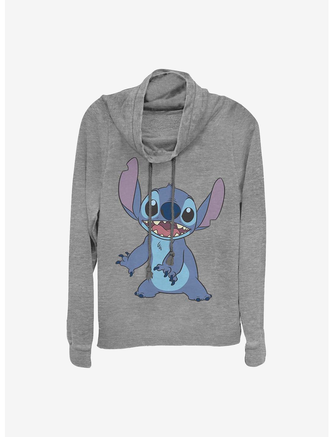 Disney Lilo & Stitch Basic Stitch Cowlneck Long-Sleeve Girls Top