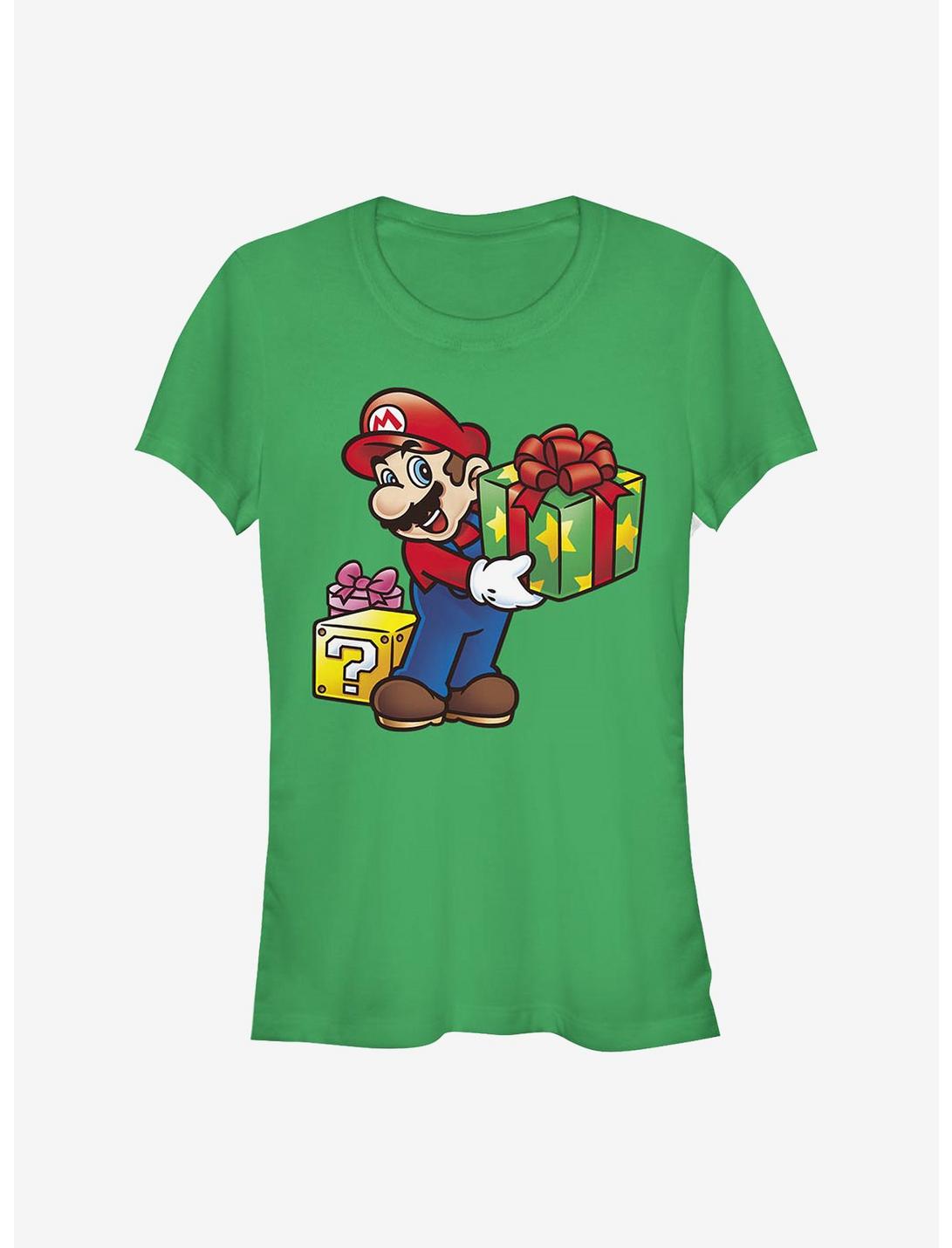 Nintendo Mario Christmas Present Girls T-Shirt
