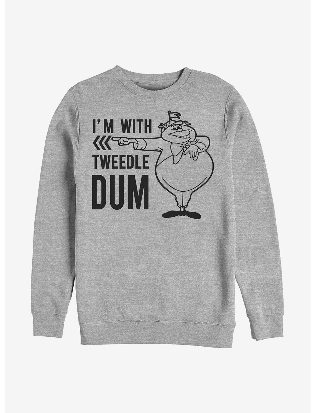 Disney Alice In Wonderland I'm With Tweedle Dum Crew Sweatshirt