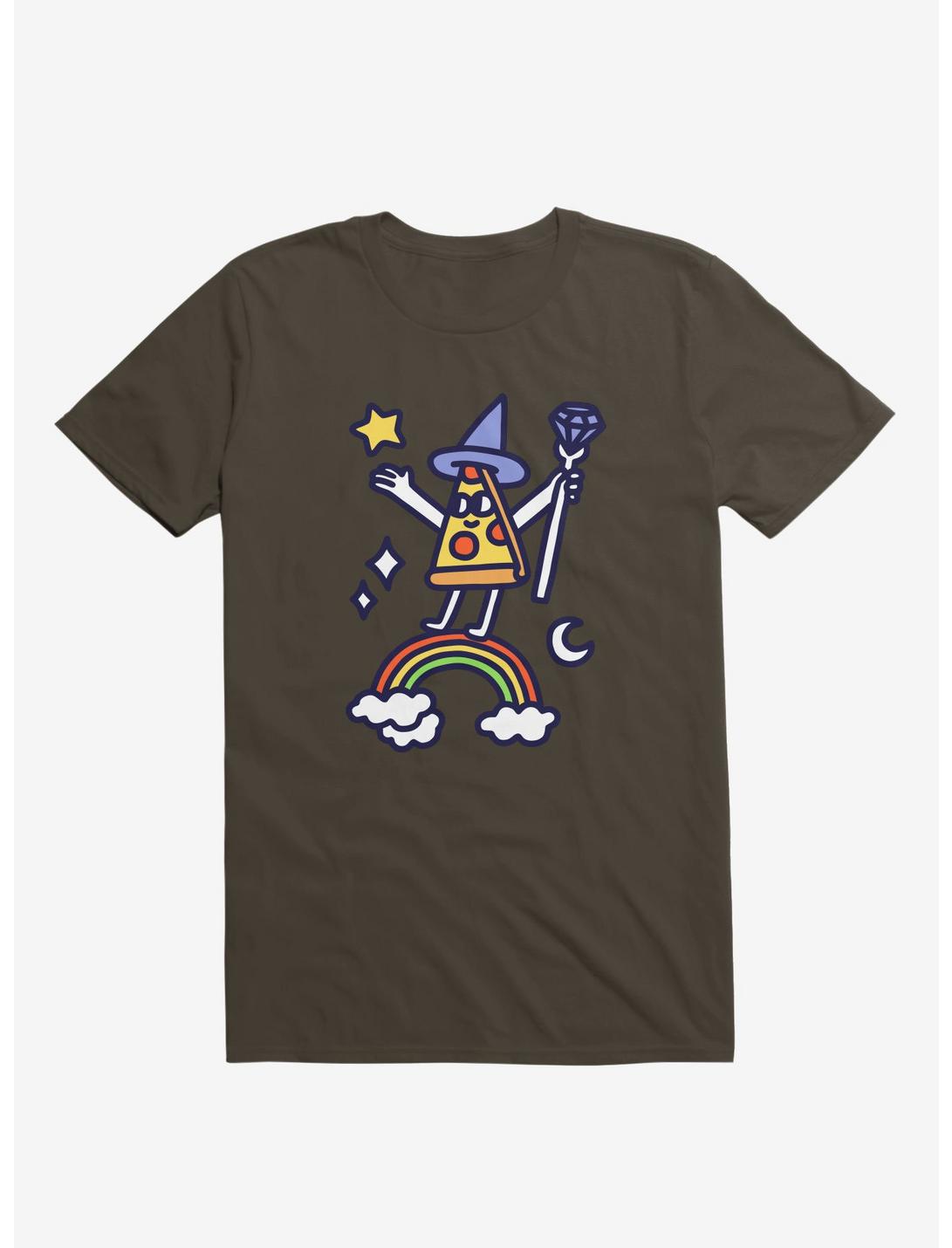 Wizard Pizza Brown T-Shirt