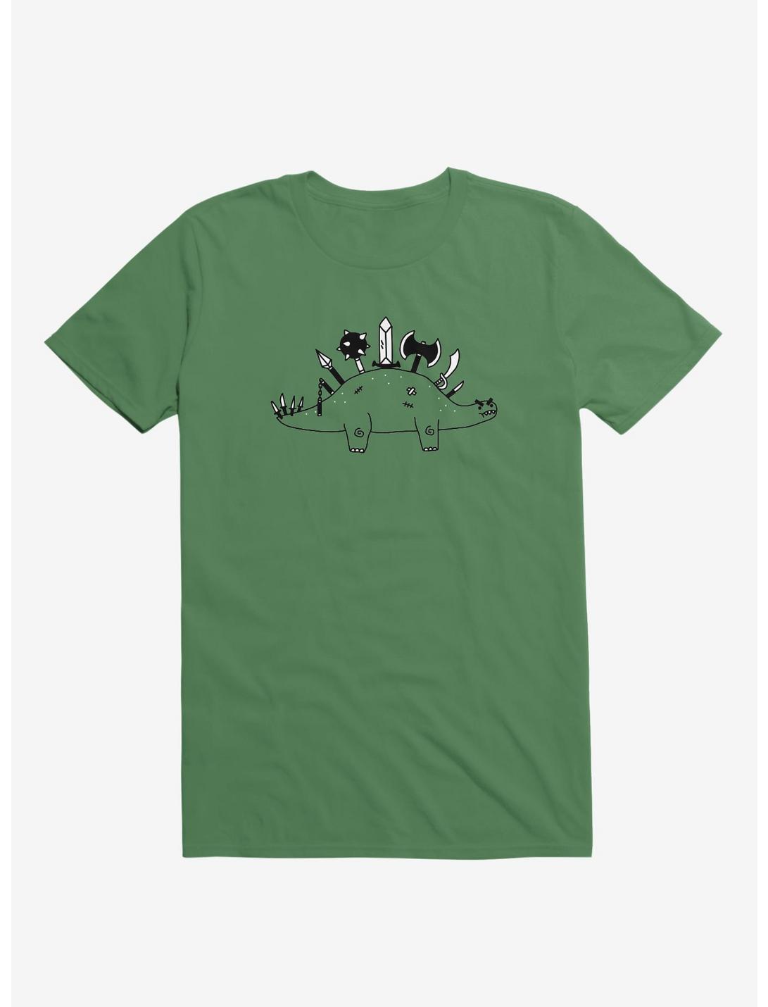 T-Shirt Vert Kelly Dinosaure La meilleure défense est une bonne attaque
