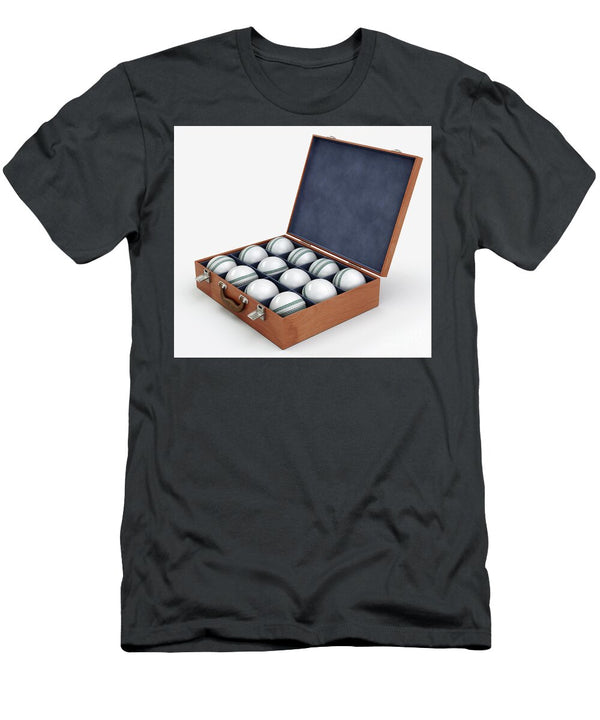 15 Cricket Balls in Display Box Allan Swart T-Shirt