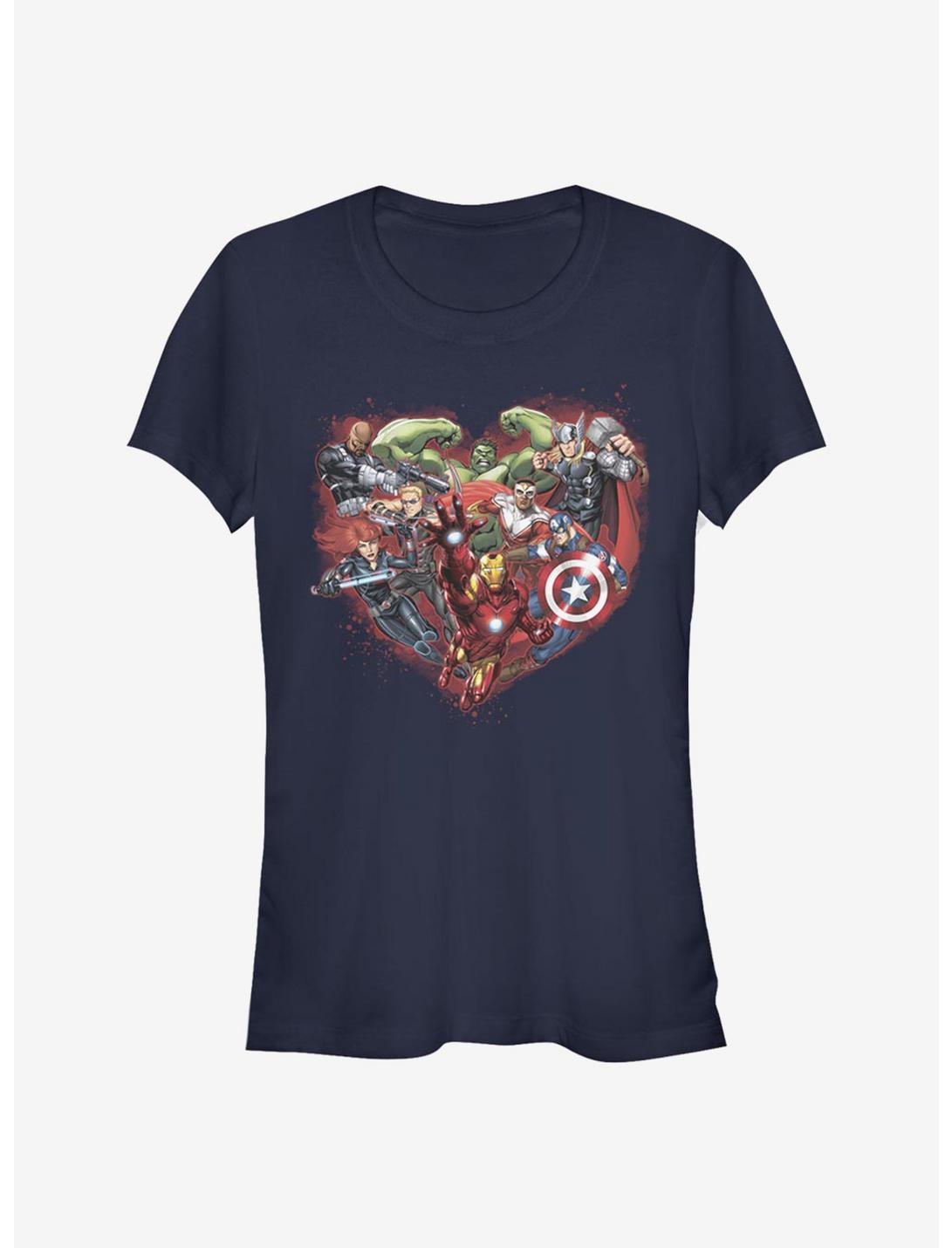 T-shirt Fille Cœur Avengers Marvel