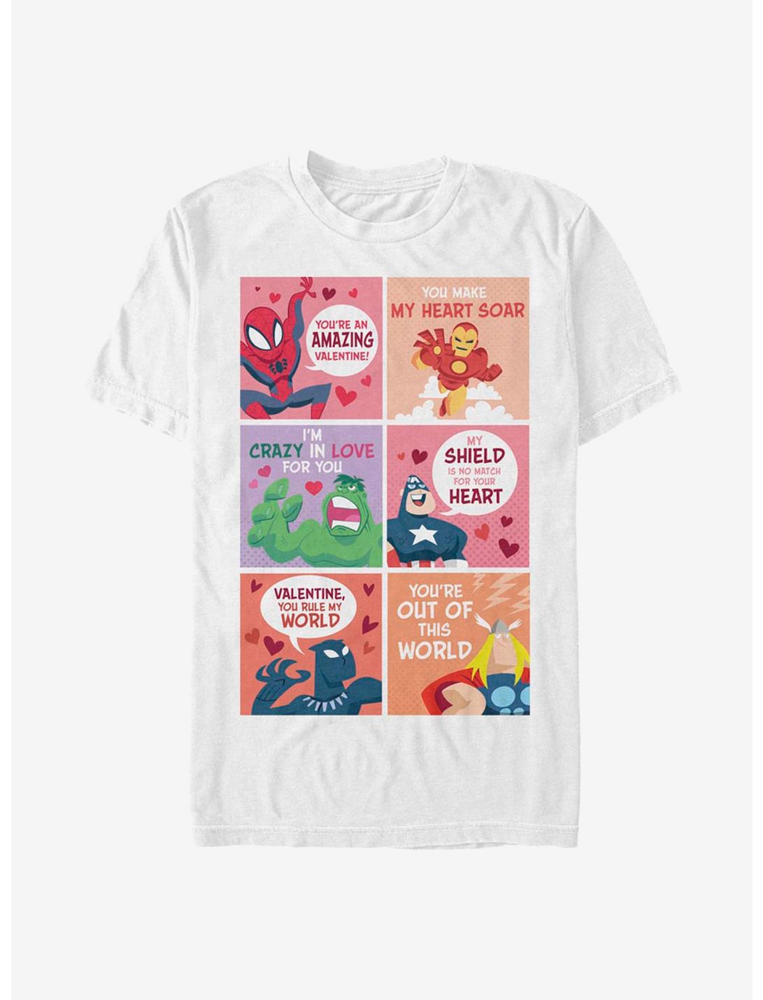 Marvel Avengers Valentine Comic T-Shirt