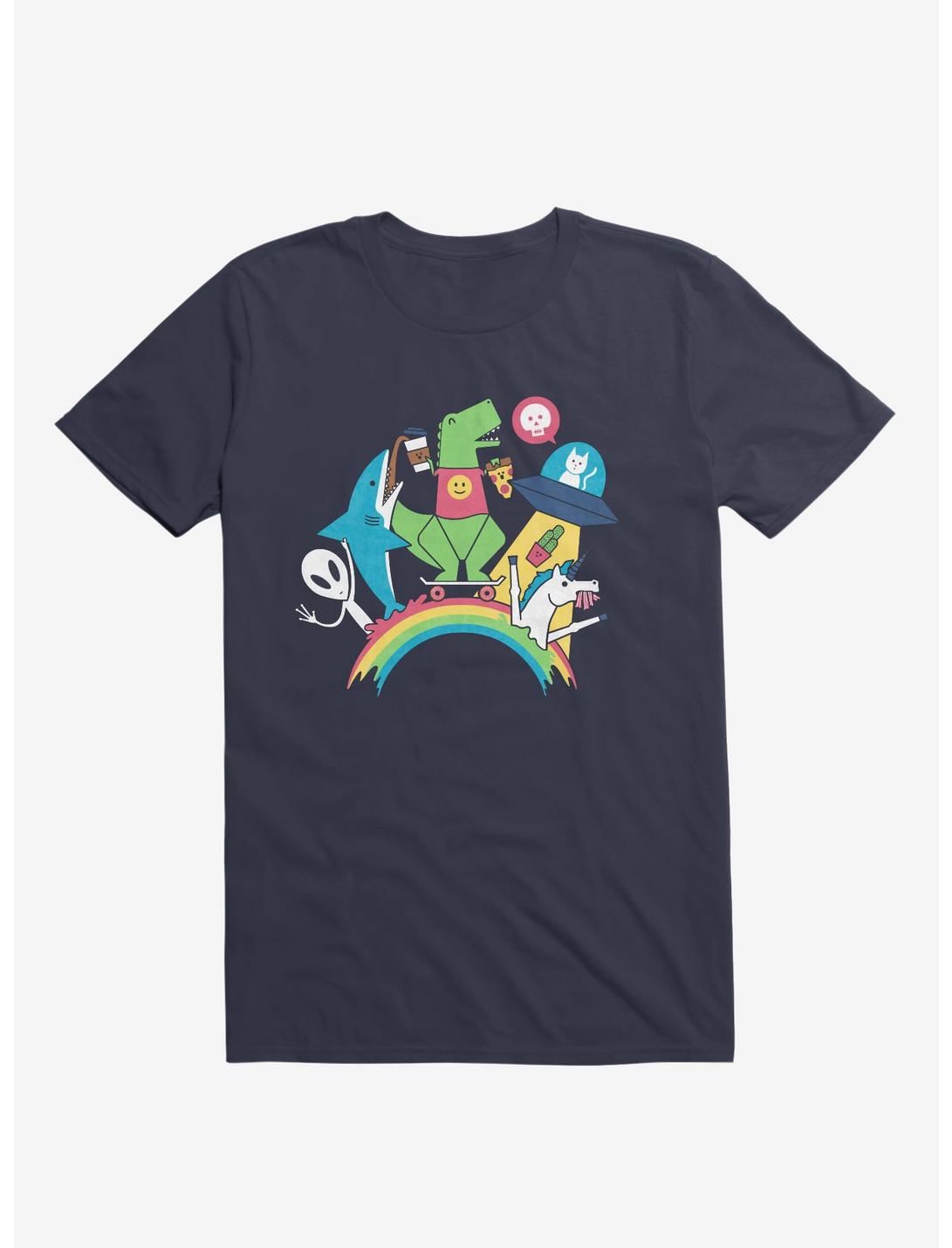 FTW Rainbow Party Navy Blue T-Shirt