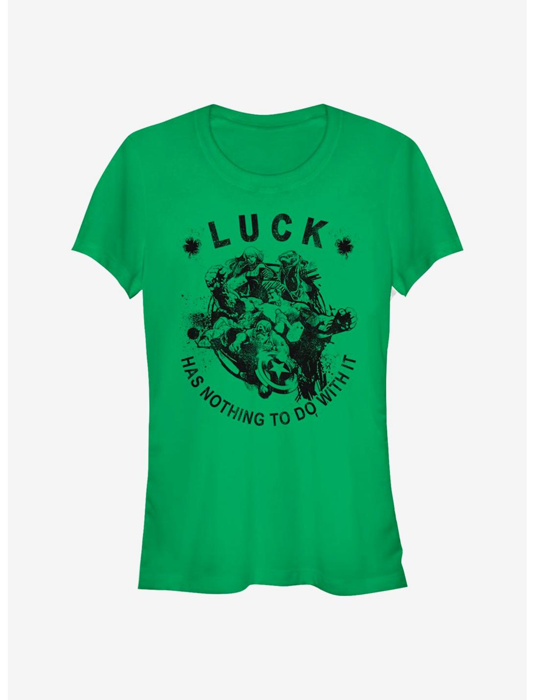 Marvel Avengers Avengers No Luck Just Skill Girls T-Shirt
