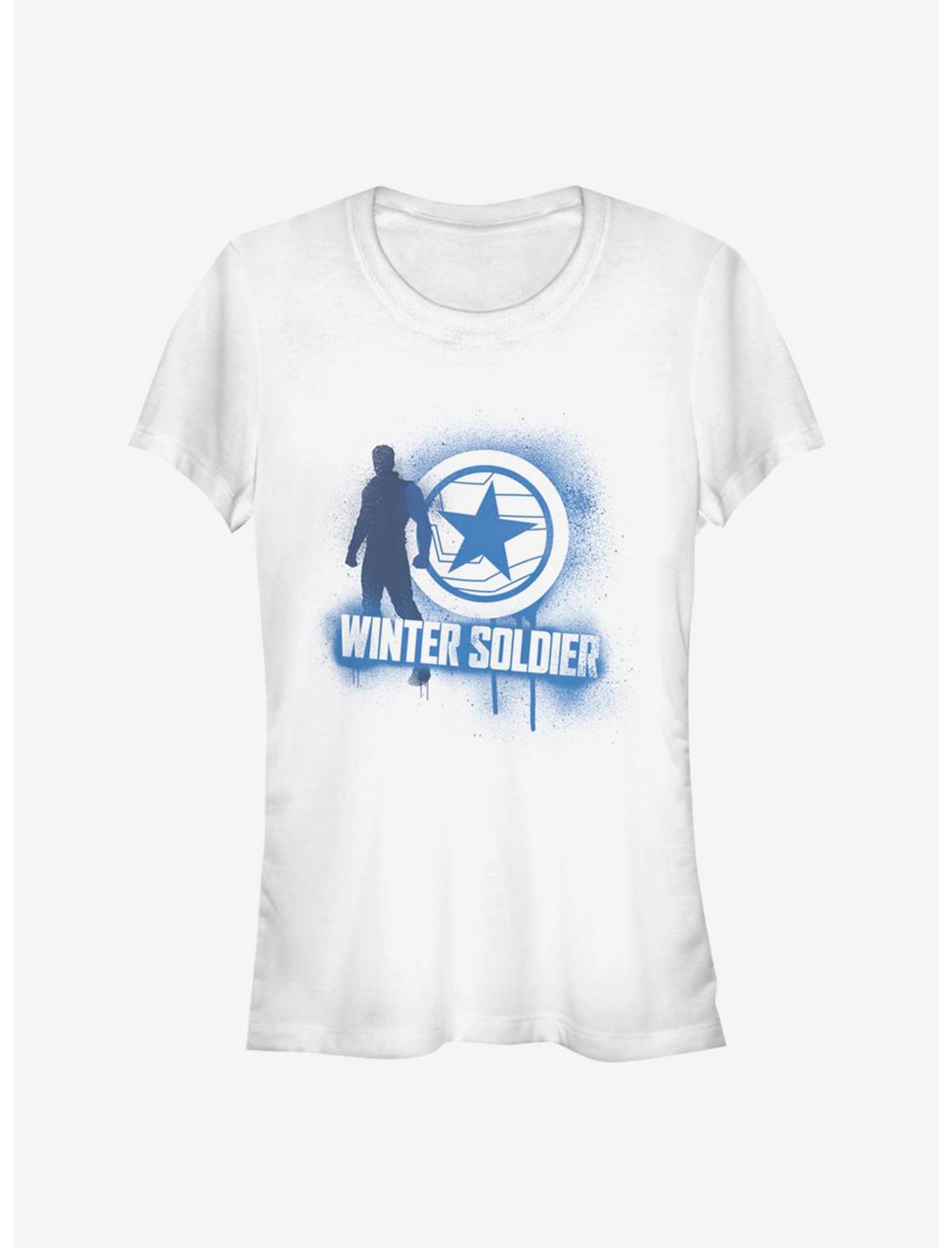 T-Shirt Fille Marvel Le Faucon et le Soldat de l'Hiver Soldat de l'Hiver Peinture Aérosol
