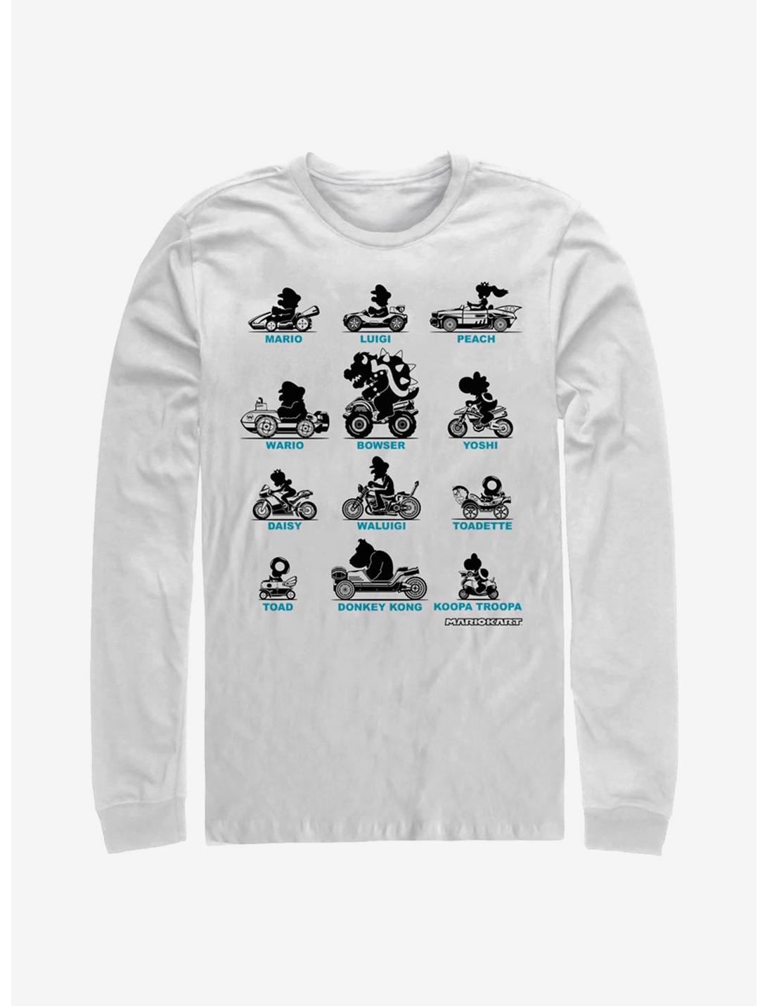 T-shirt manches longues silhouettes Super Mario Kart