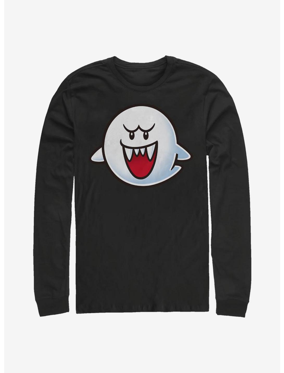 Super Mario Boo Face Long-Sleeve T-Shirt