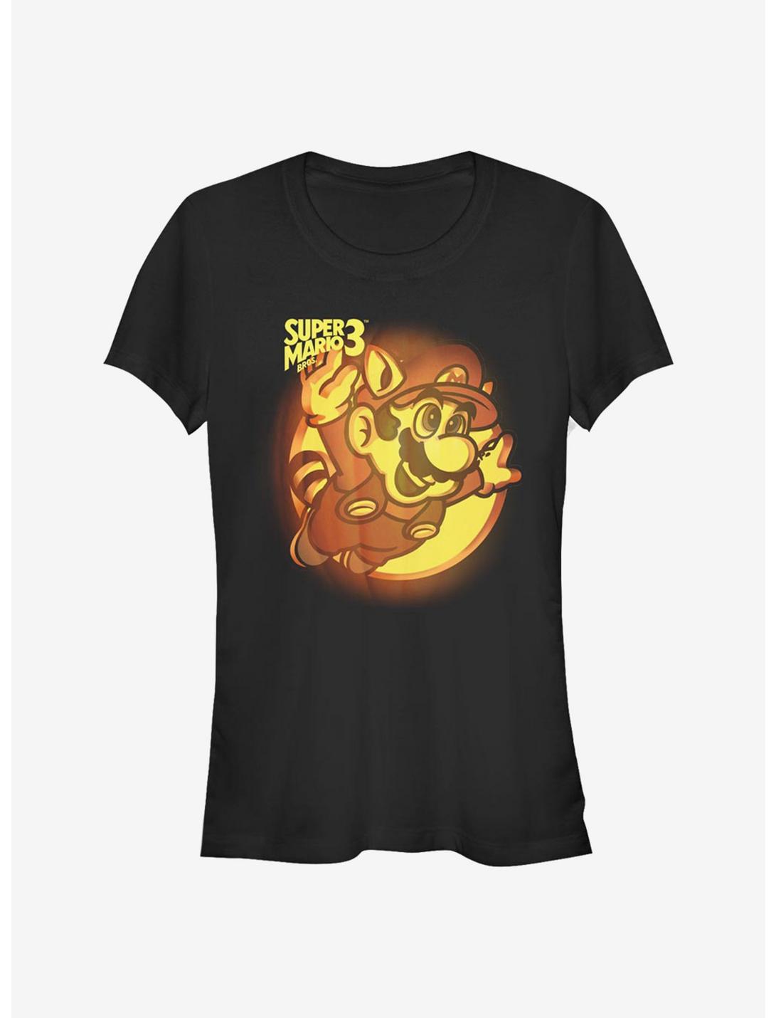 Super Mario Pumpkin Logo Girls T-Shirt