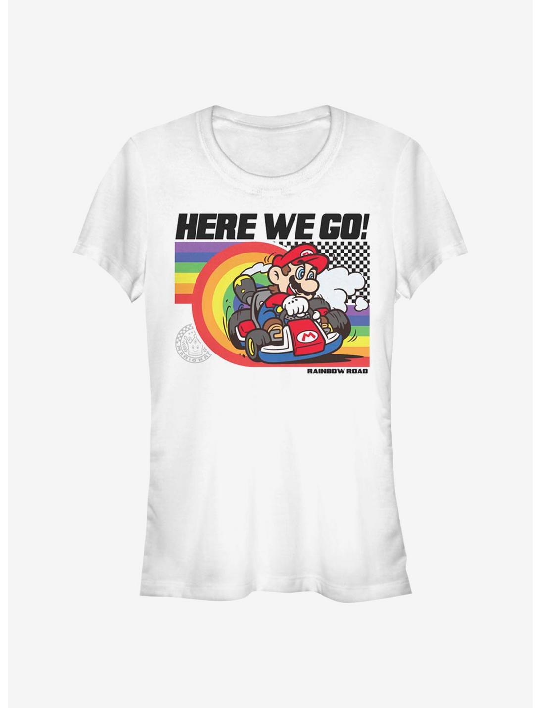 Super Mario Rainbow Road Pride Girls T-Shirt