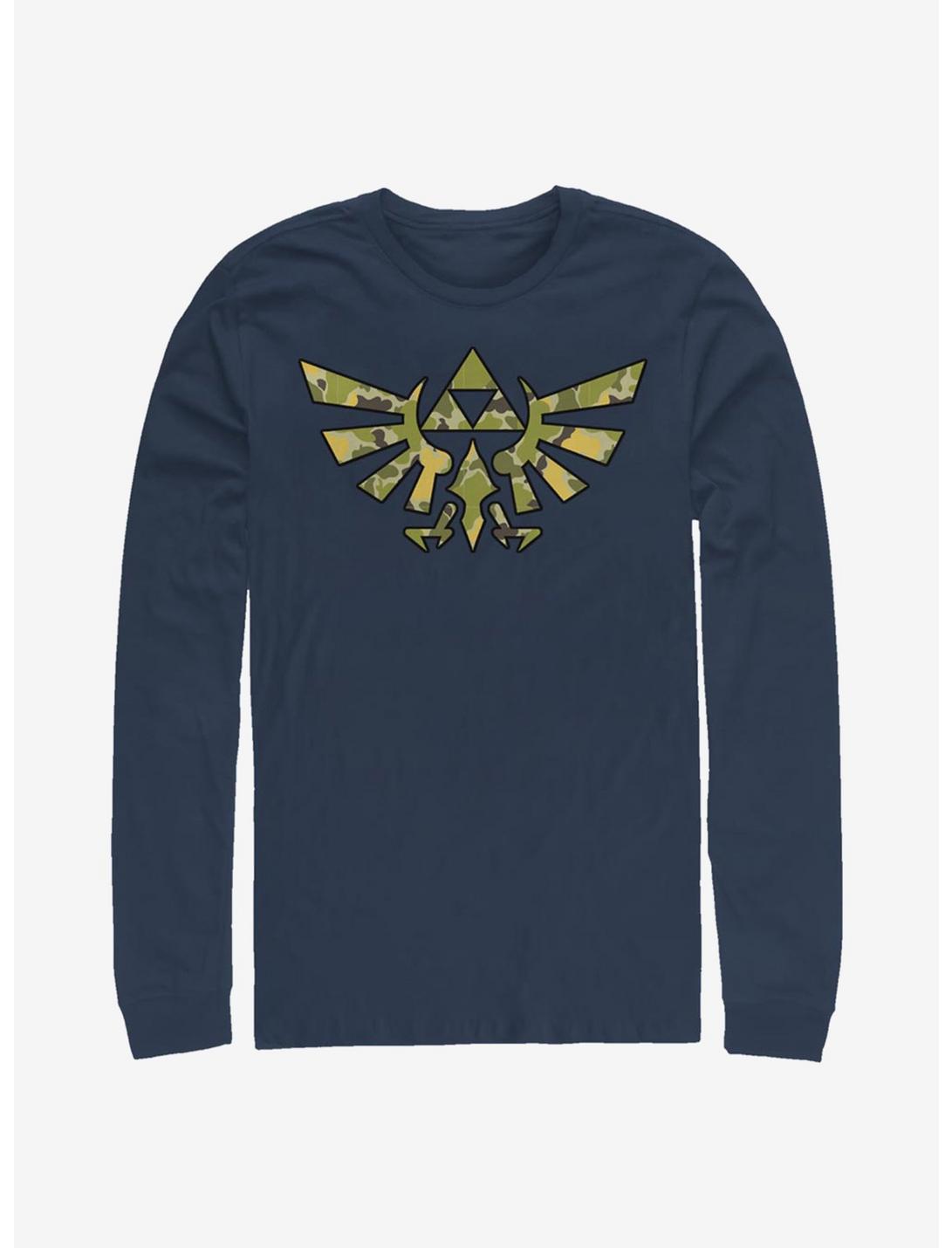 The Legend Of Zelda Camo Crest Long-Sleeve T-Shirt