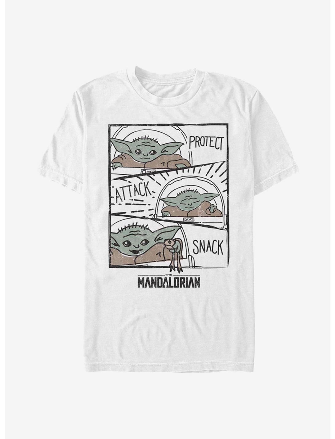 T-Shirt Star Wars The Mandalorian L'Enfant Motifs Esquissés