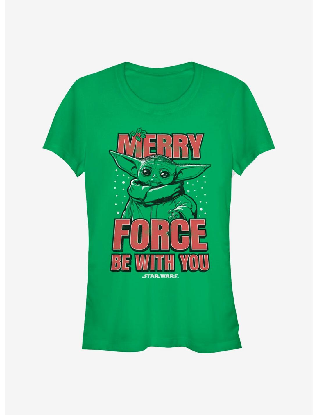Star Wars The Mandalorian The Child Merry Force Girls T-Shirt