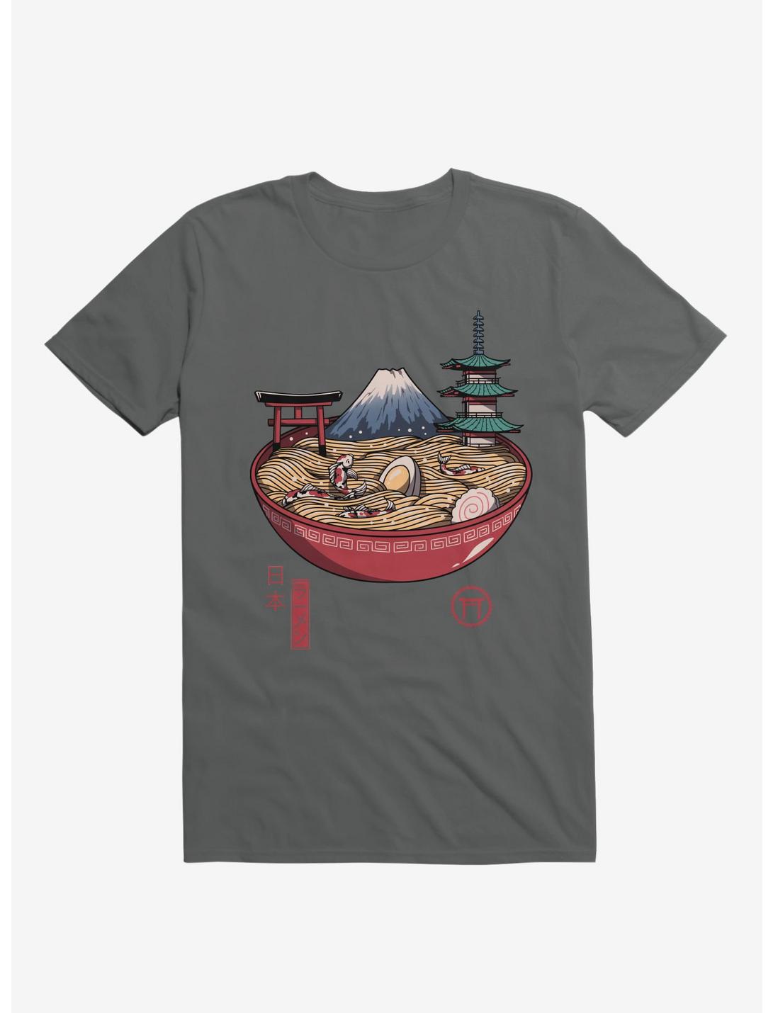 Un T-shirt Gris Anthracite Ramen Japonais