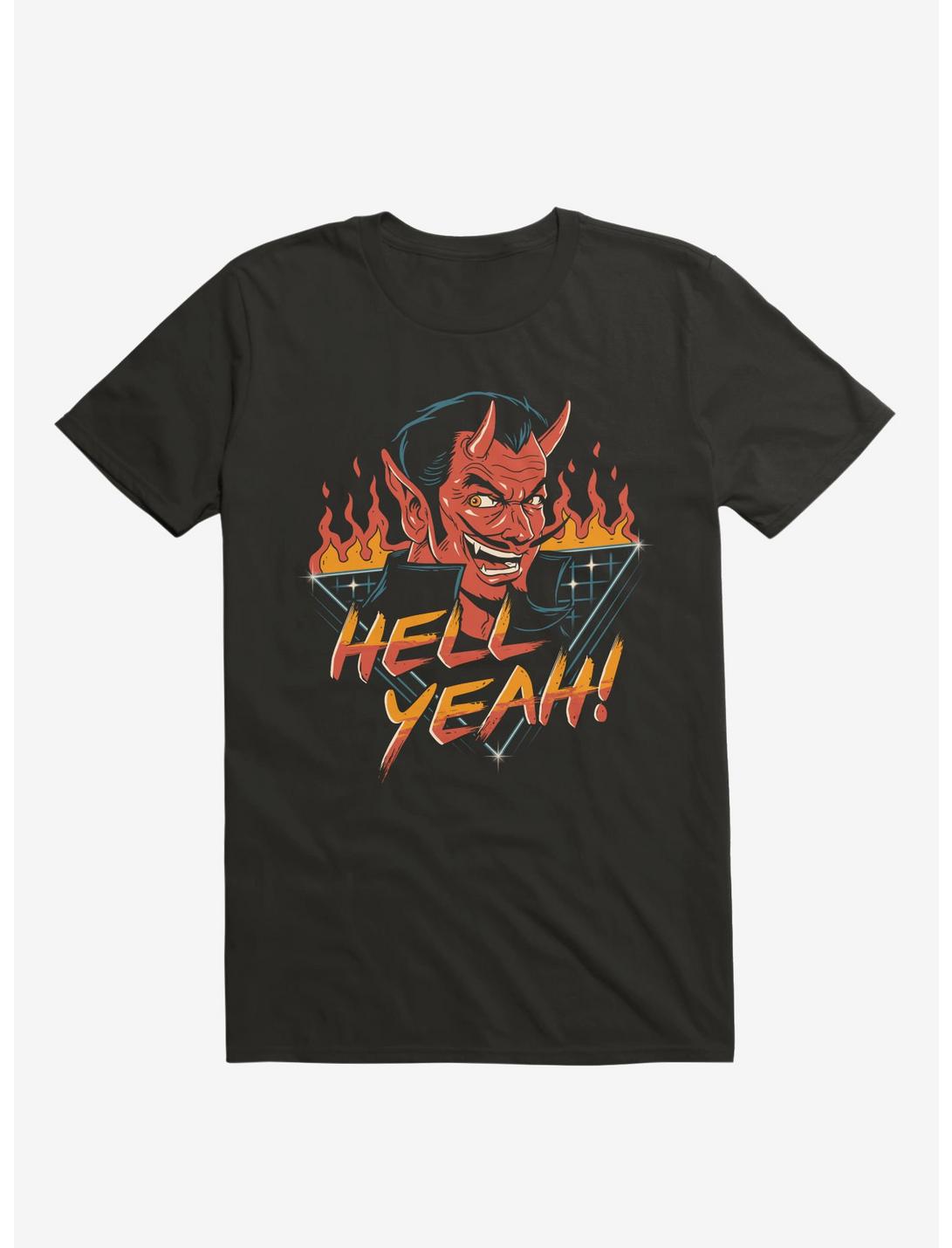 Hell Yeah! Devil Flames Black T-Shirt