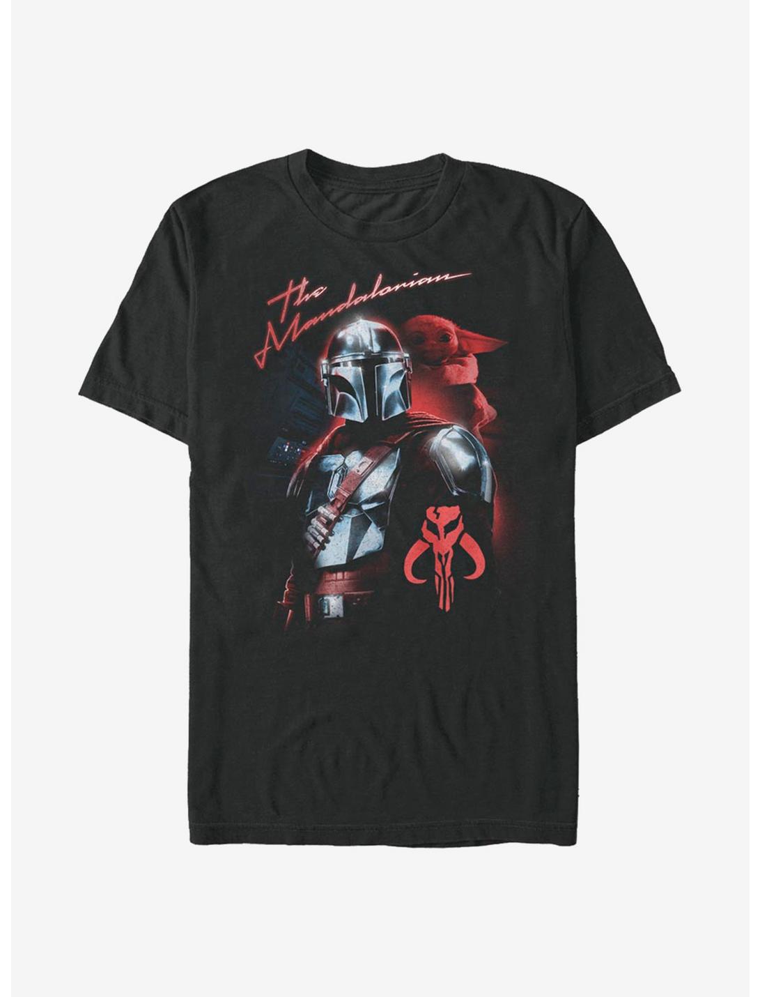 Star Wars The Mandalorian Mando Retro Glow T-Shirt