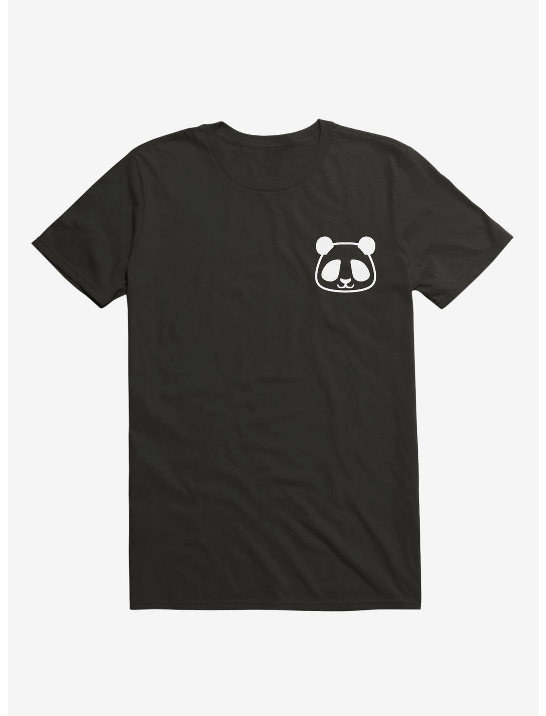 Panda Black And White Minimalist Pictogram - White T-Shirt