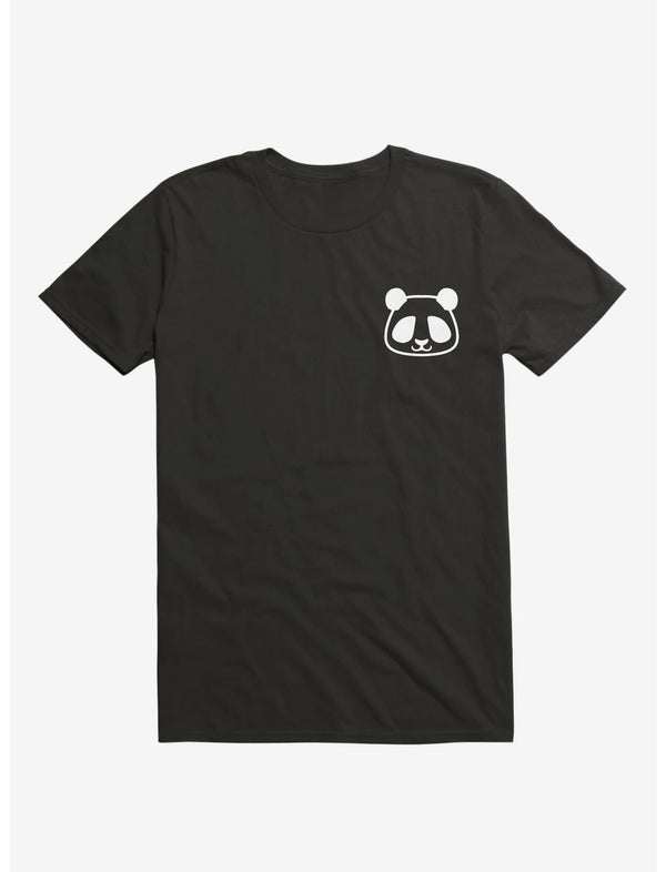 Panda Black And White Minimalist Pictogram - White T-Shirt