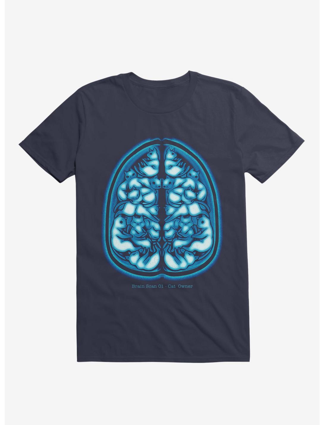 Cats Owner Head Navy Blue T-Shirt