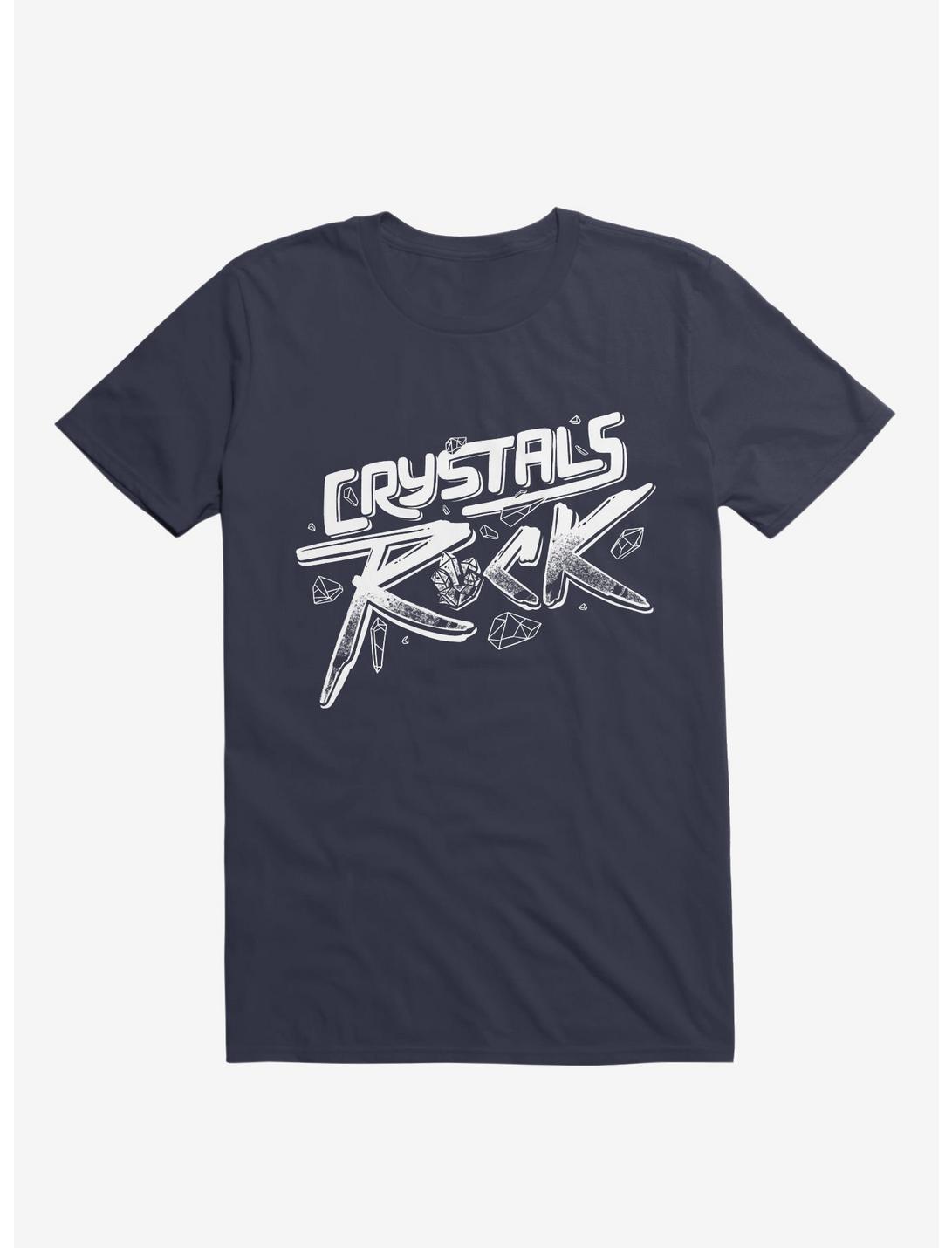 Crystals ROCK! Navy Blue T-Shirt