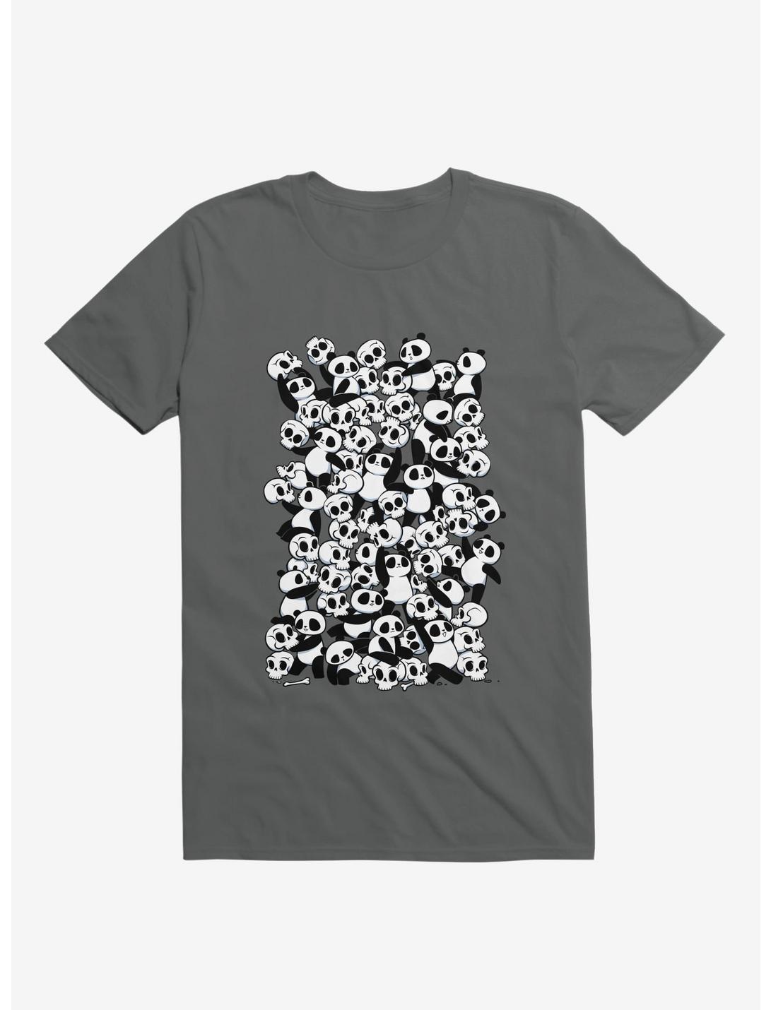 Dia De Los Muertos Panda Party Charcoal Grey T-Shirt