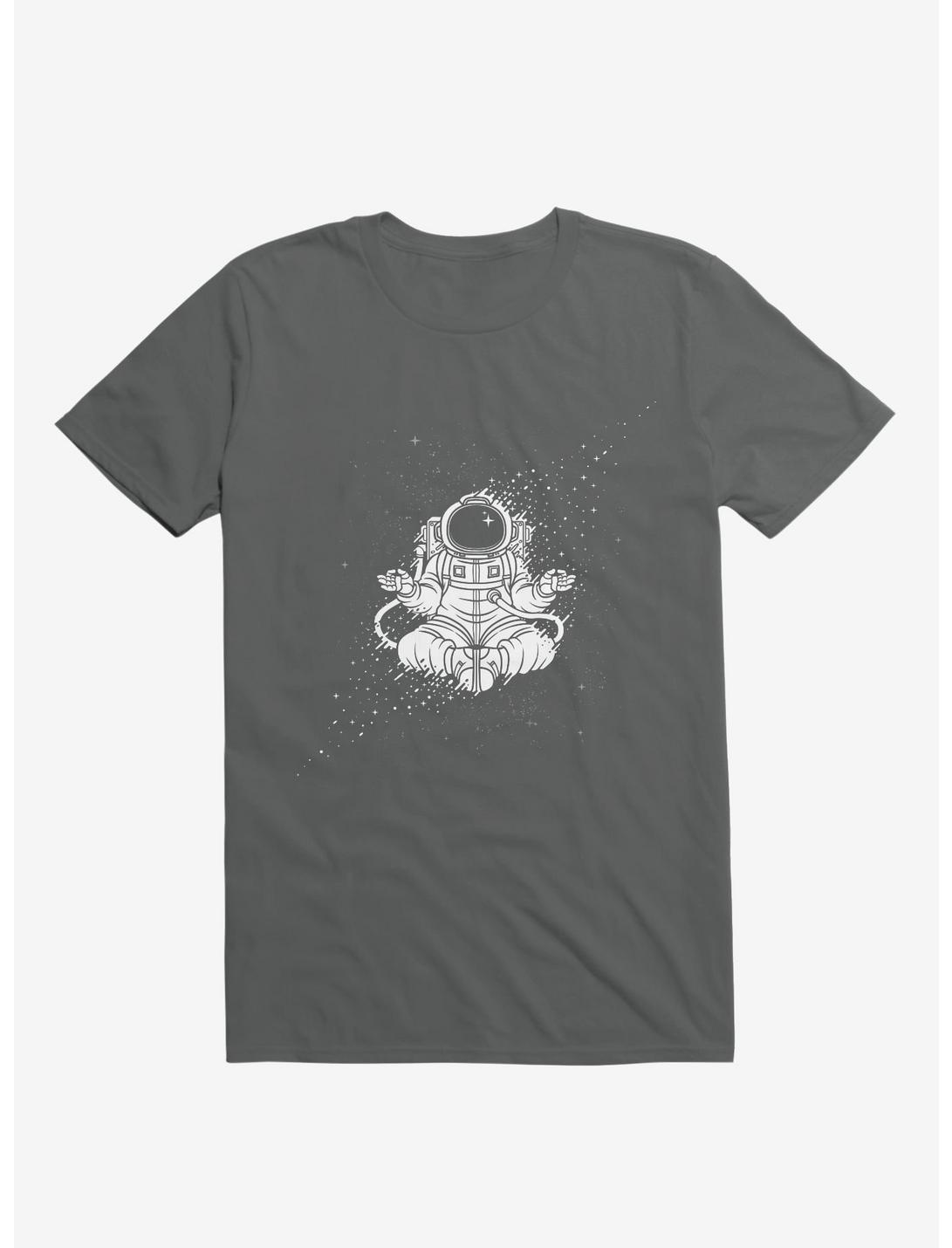 Becoming One With The Universe Astronaut Charcoal Grey T-Shirt