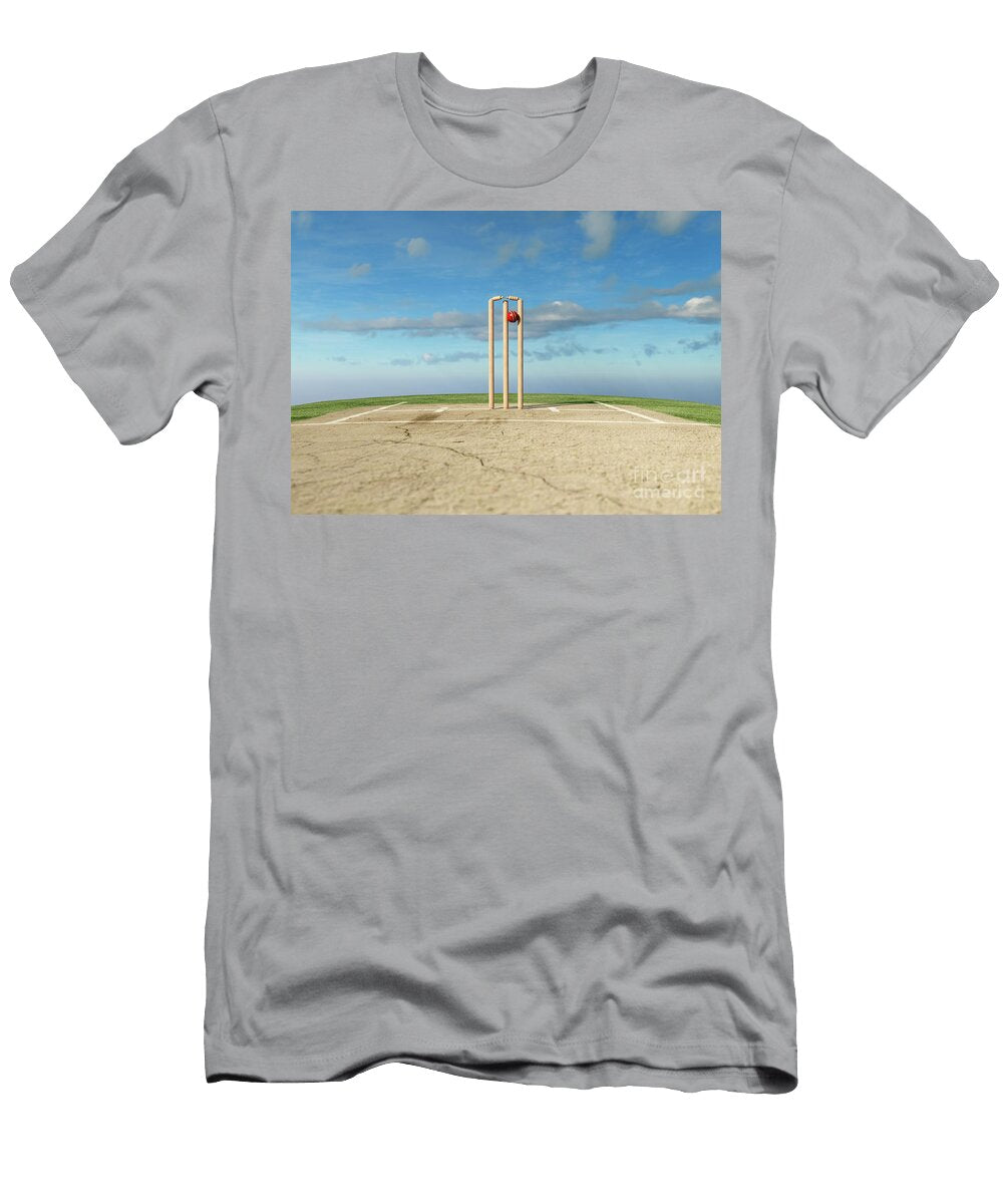 16 Cricket Wicket Stumps Allan Swart T-Shirt