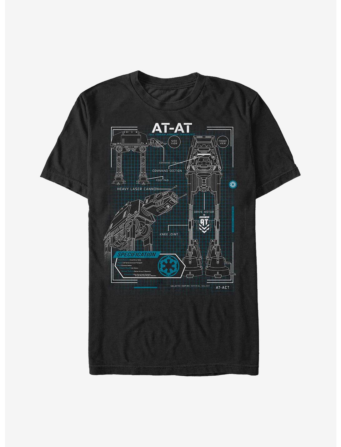 Star Wars Rogue One: A Star Wars Story AT-ACT Schematics T-Shirt
