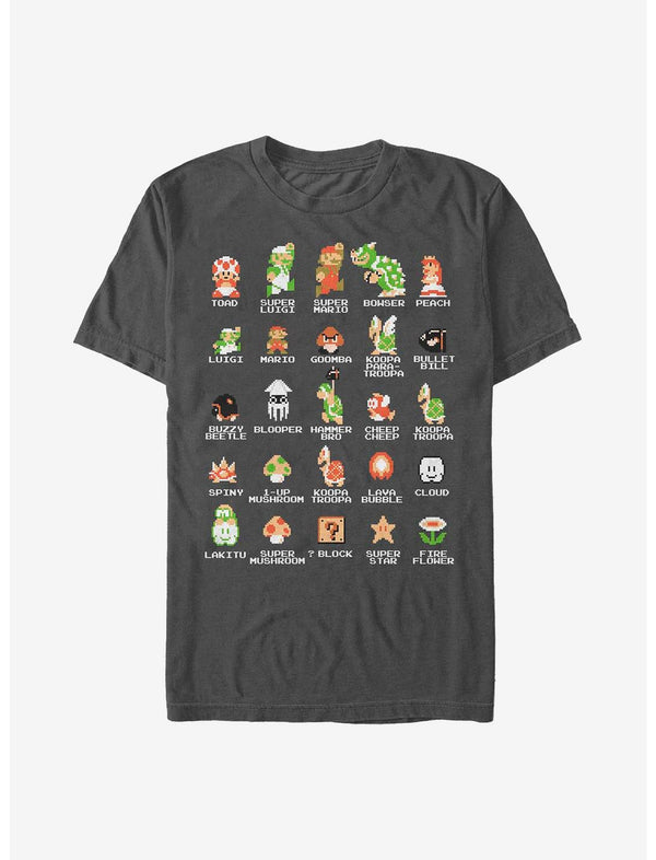 Nintendo Mario Pixel Cast T-Shirt