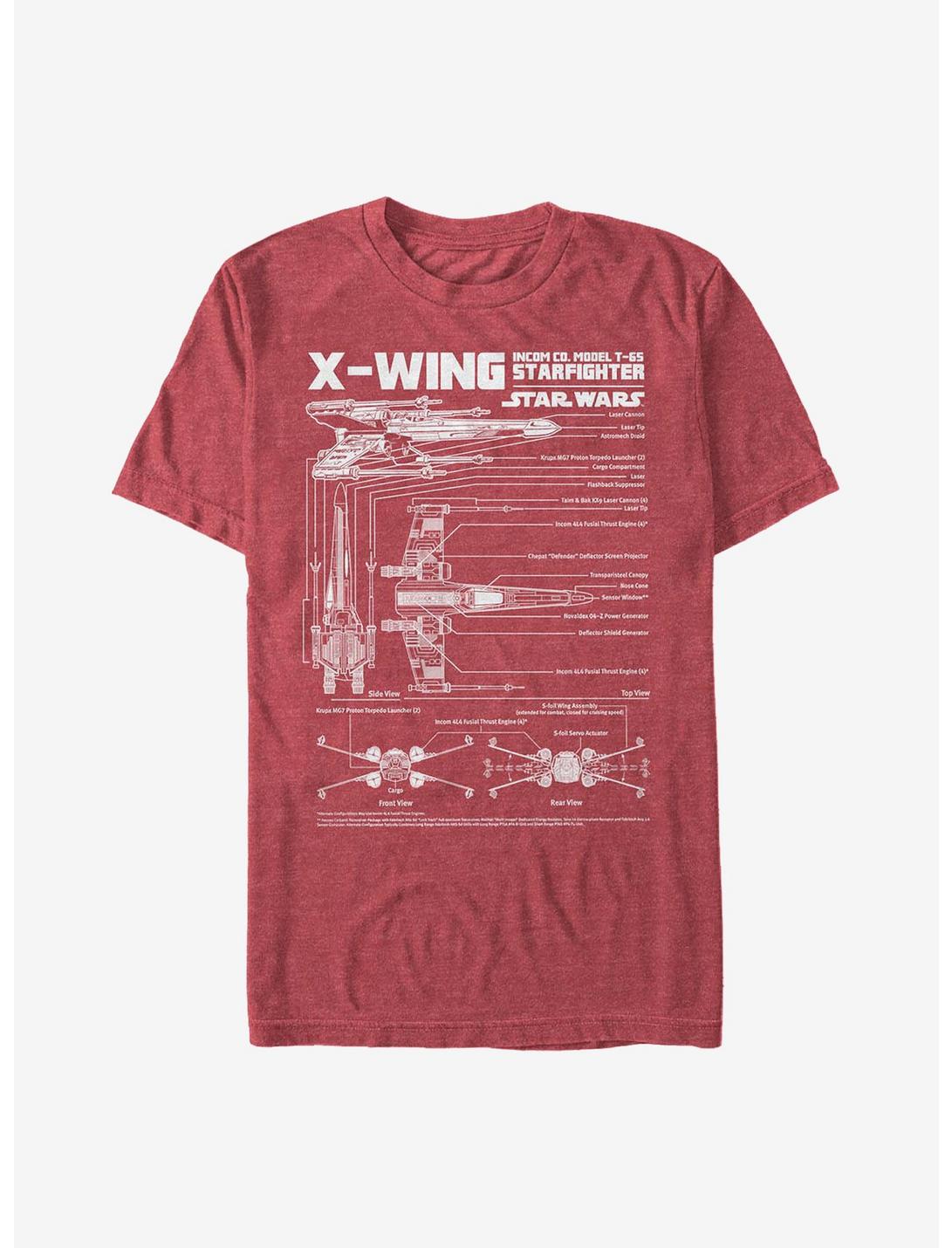 Star Wars X-Wing Schematics T-Shirt