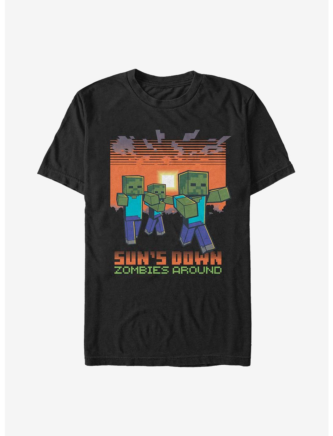 Minecraft Sun's Down Zombies Around T-Shirt