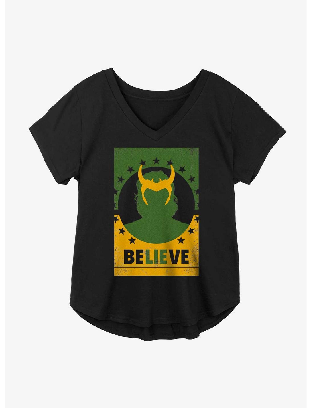 Marvel Loki Believe Girls Plus Size T-Shirt